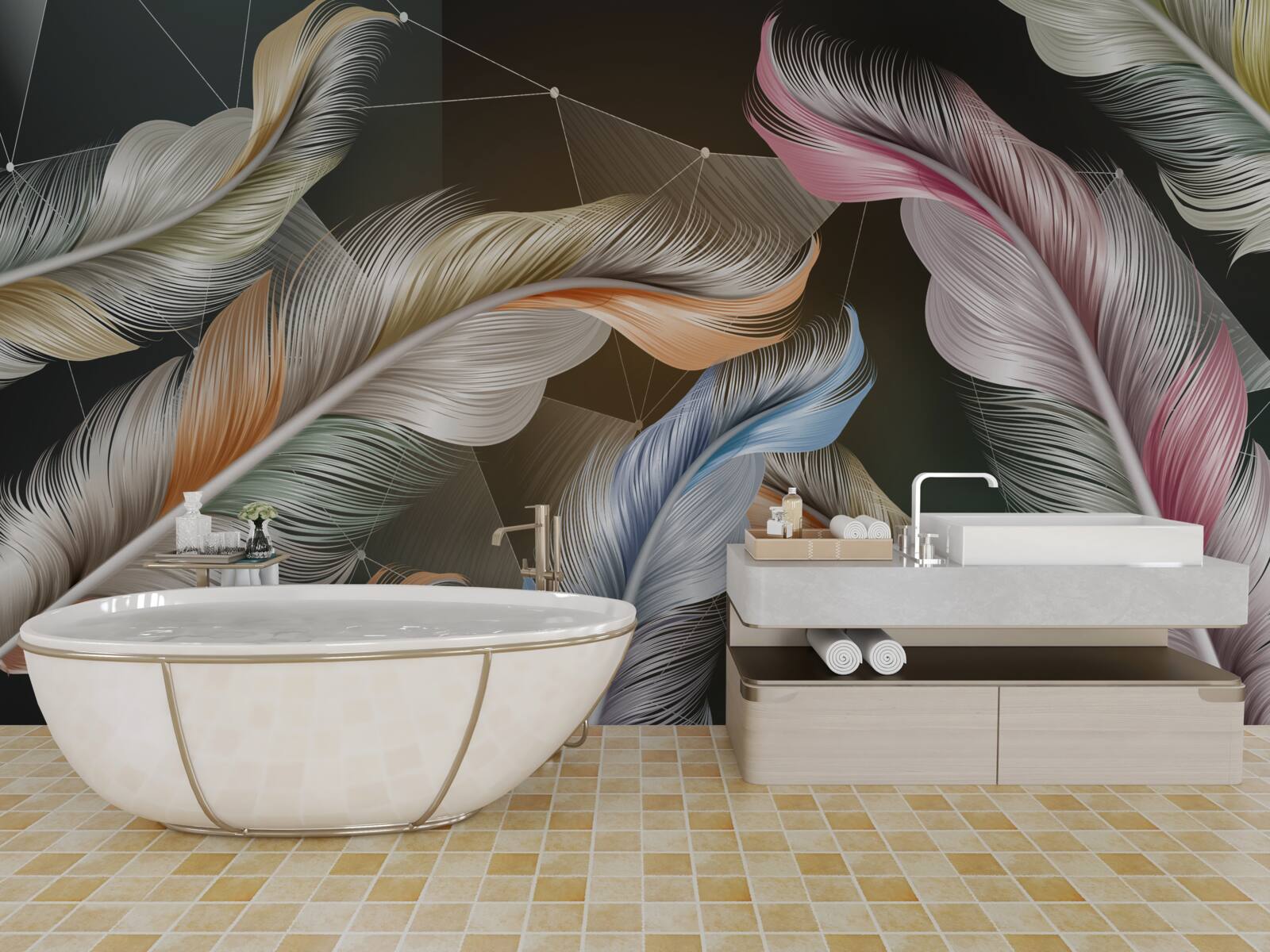 Fototapeta splash jasných farieb na nočnej oblohe