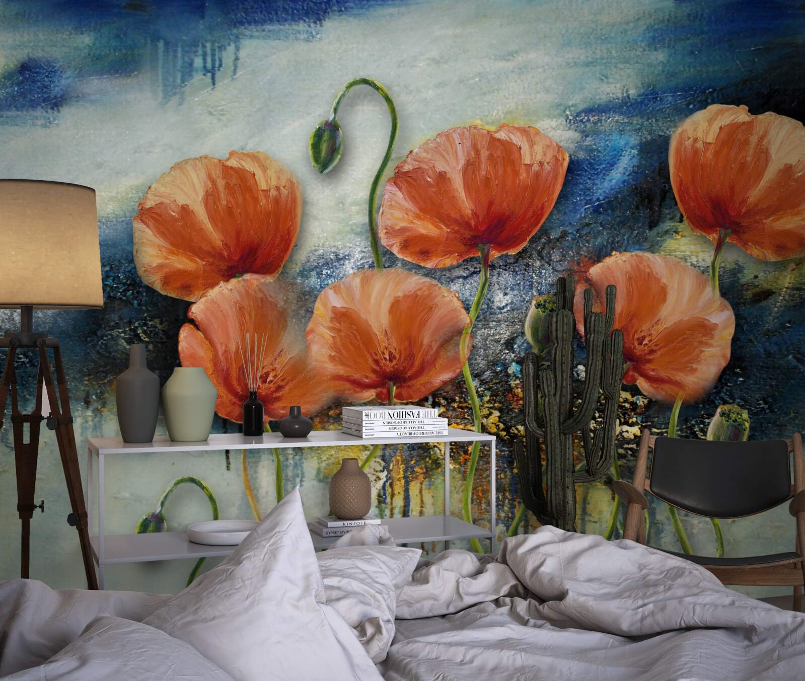 Fototapeta kolekcia pôvabných šarlátových letných makov