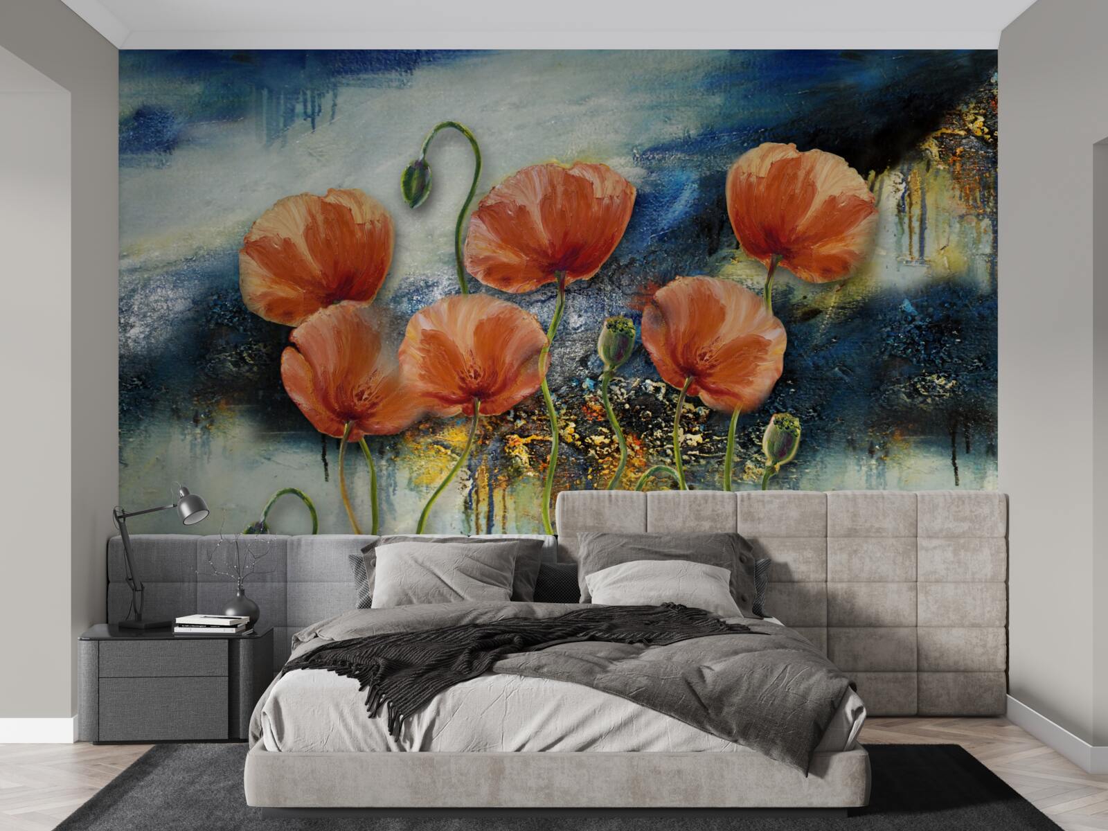 Fototapeta kolekcia pôvabných šarlátových letných makov