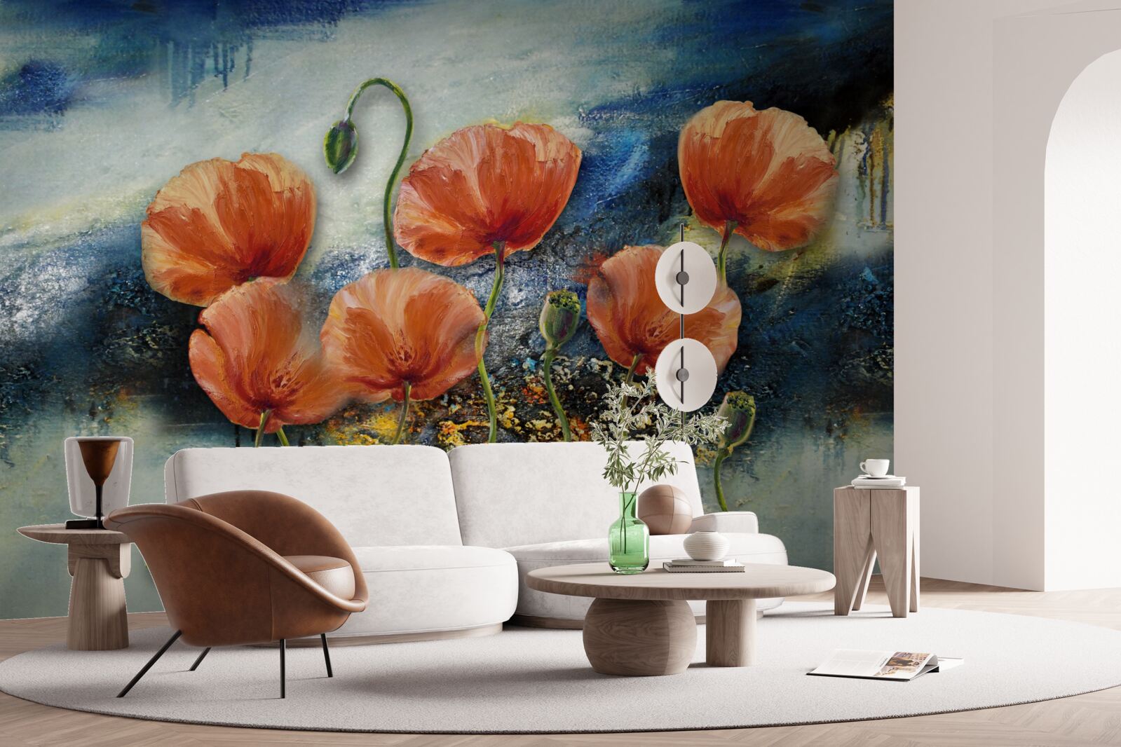 Fototapeta kolekcia pôvabných šarlátových letných makov