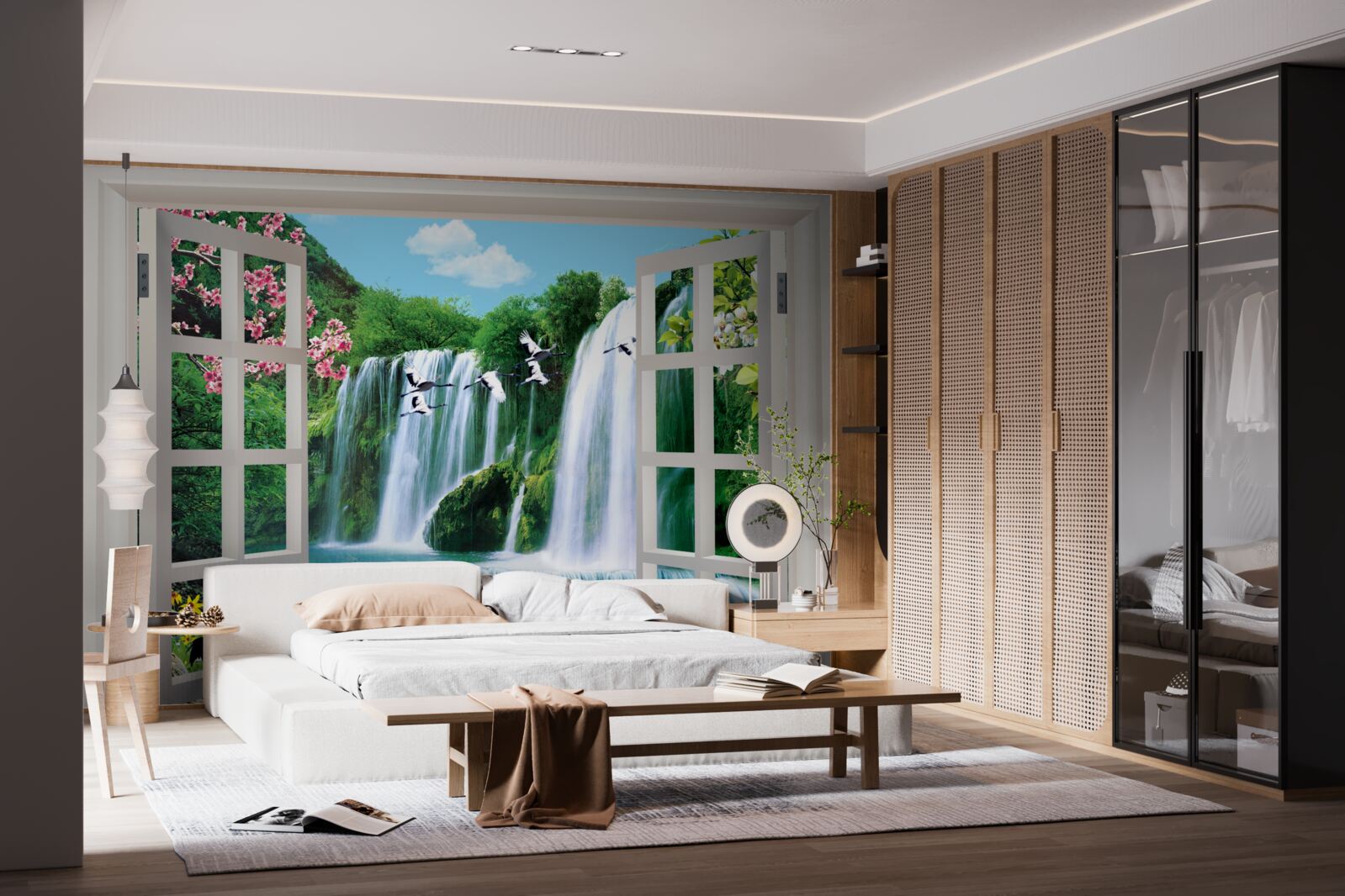 Fototapeta pohľad z okna na hlasné vodopády