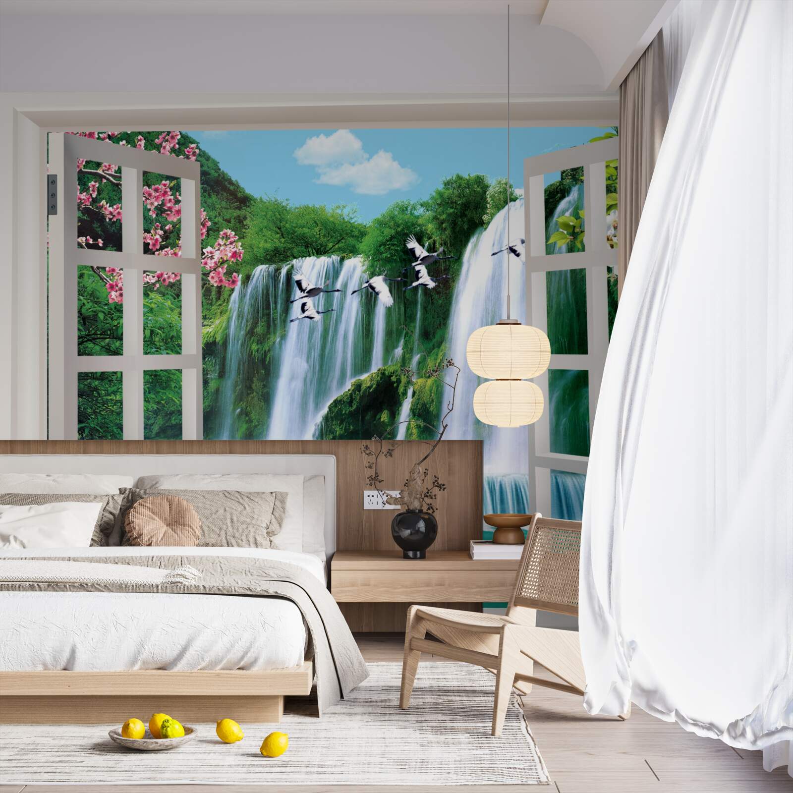 Fototapeta pohľad z okna na hlasné vodopády