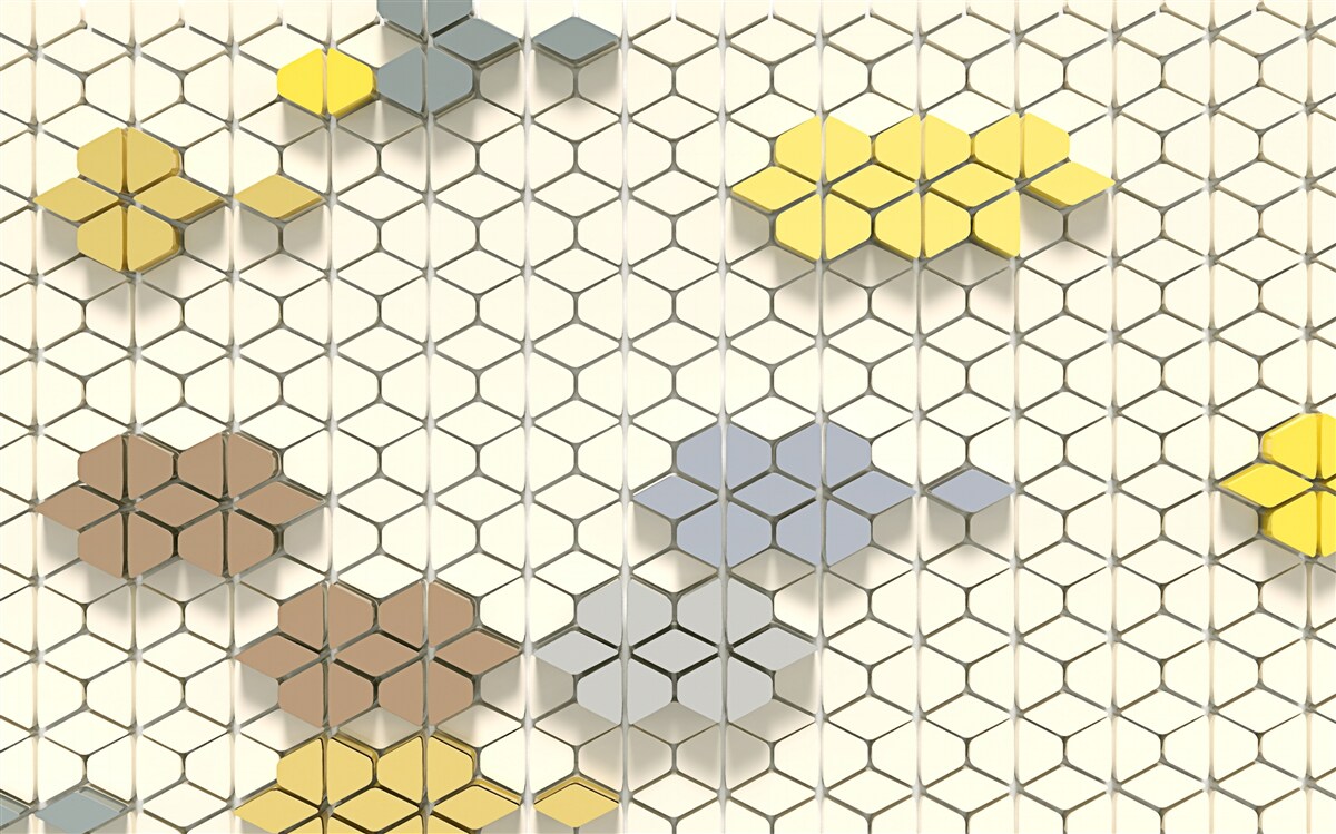 Fototapeta svetlá mriežka s viacfarebnými prvkami