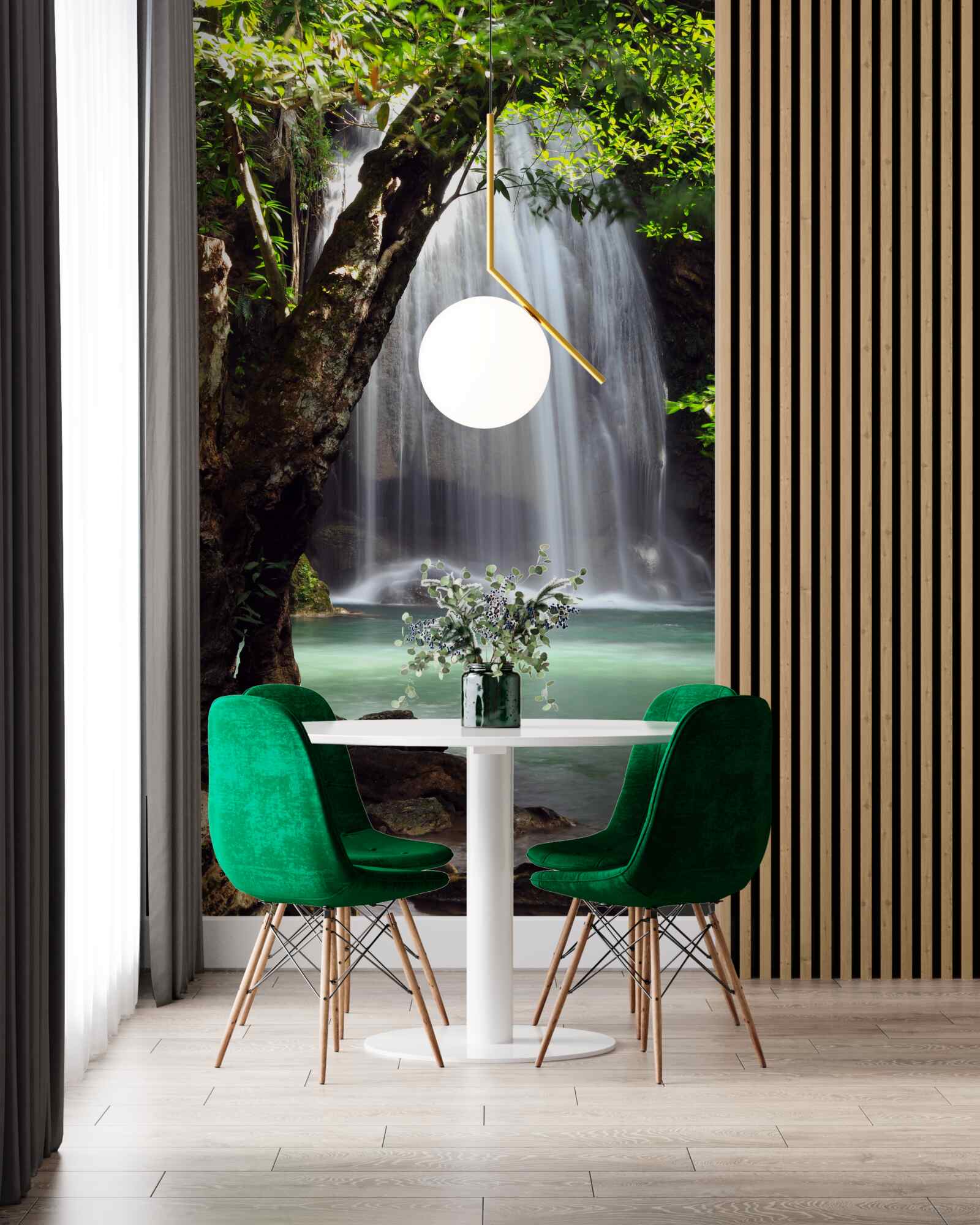 Fototapeta erawan, vodopád v lesnej oblasti Thajska, ktorý sa nachádza v Kanchanaburi