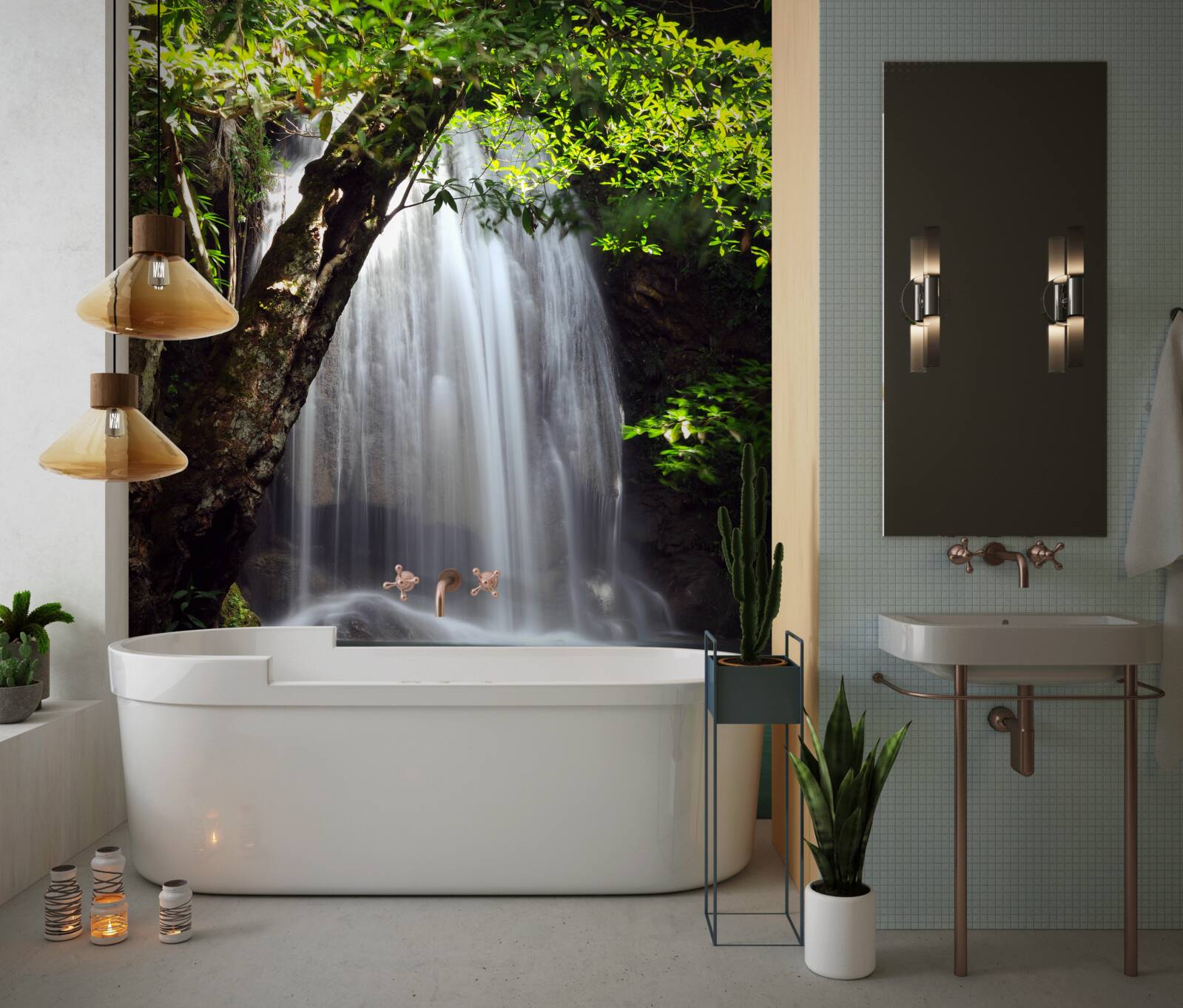 Fototapeta erawan, vodopád v lesnej oblasti Thajska, ktorý sa nachádza v Kanchanaburi