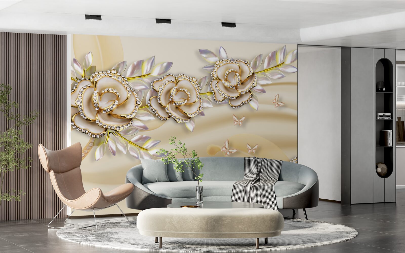 Fototapeta zlatá kvetinová vetva