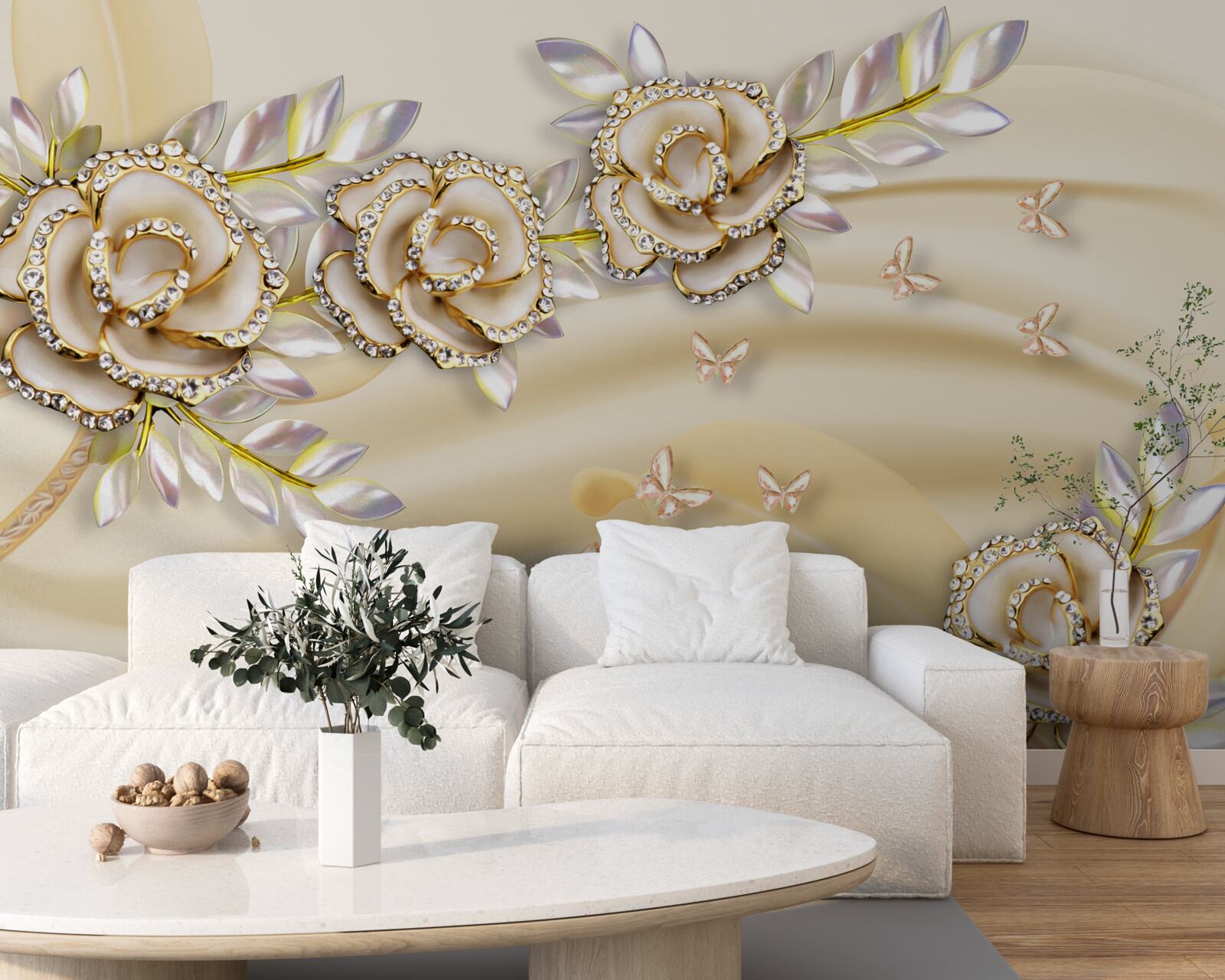 Fototapeta zlatá kvetinová vetva