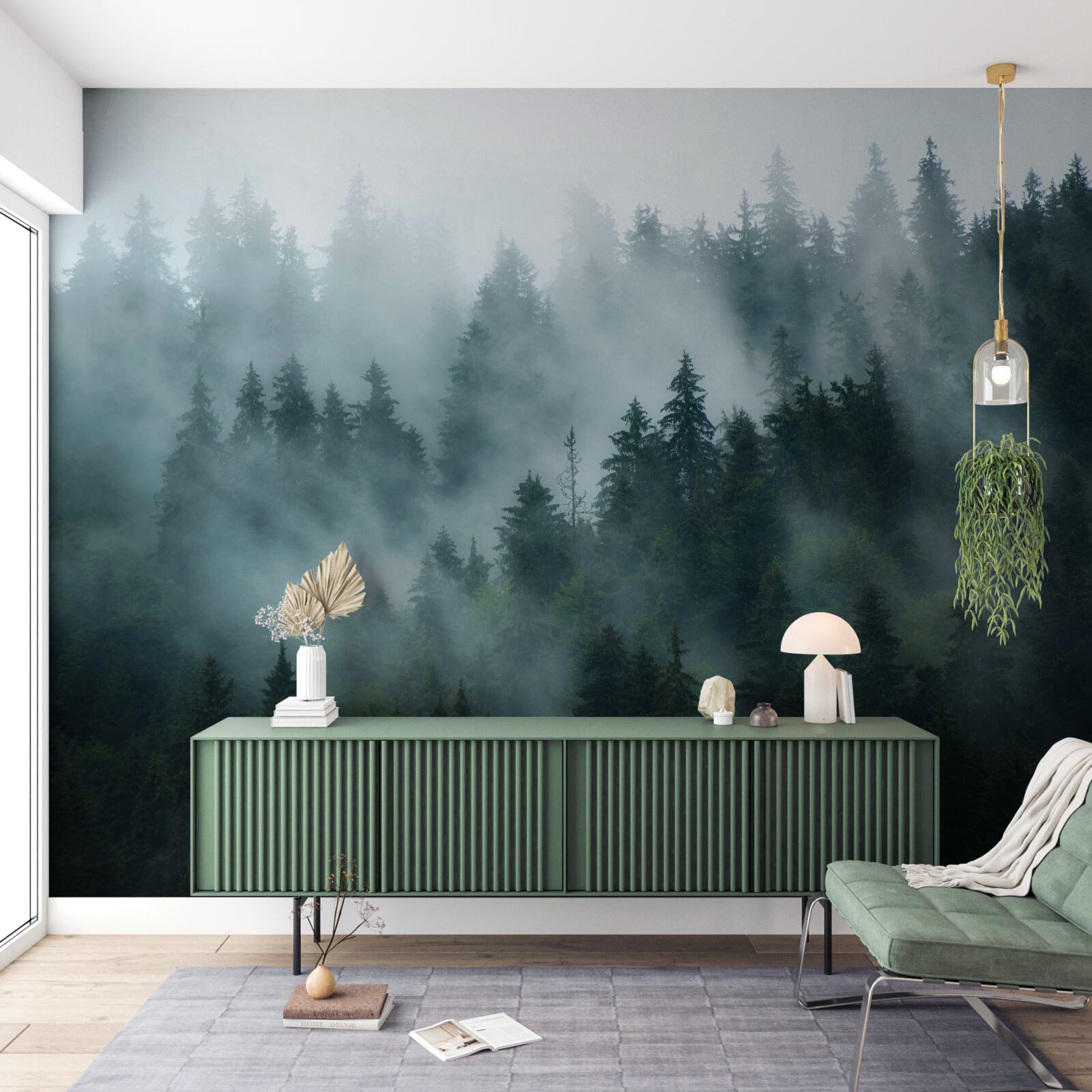 Fototapeta hmla číha v boroviciach