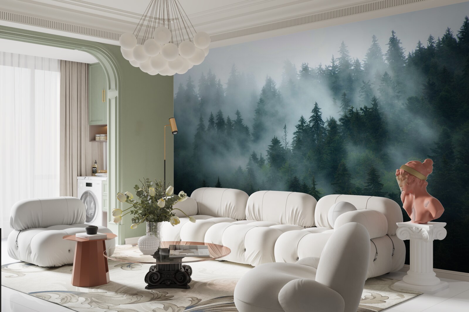 Fototapeta hmla číha v boroviciach