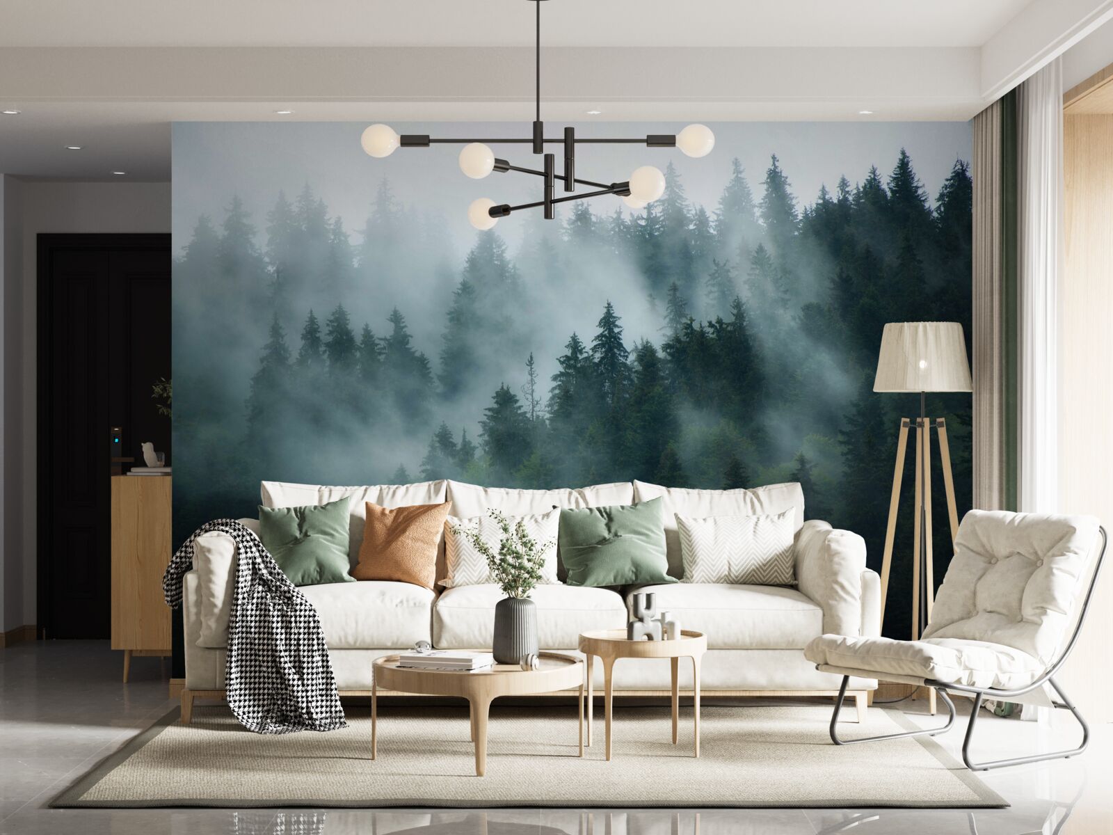 Fototapeta hmla číha v boroviciach