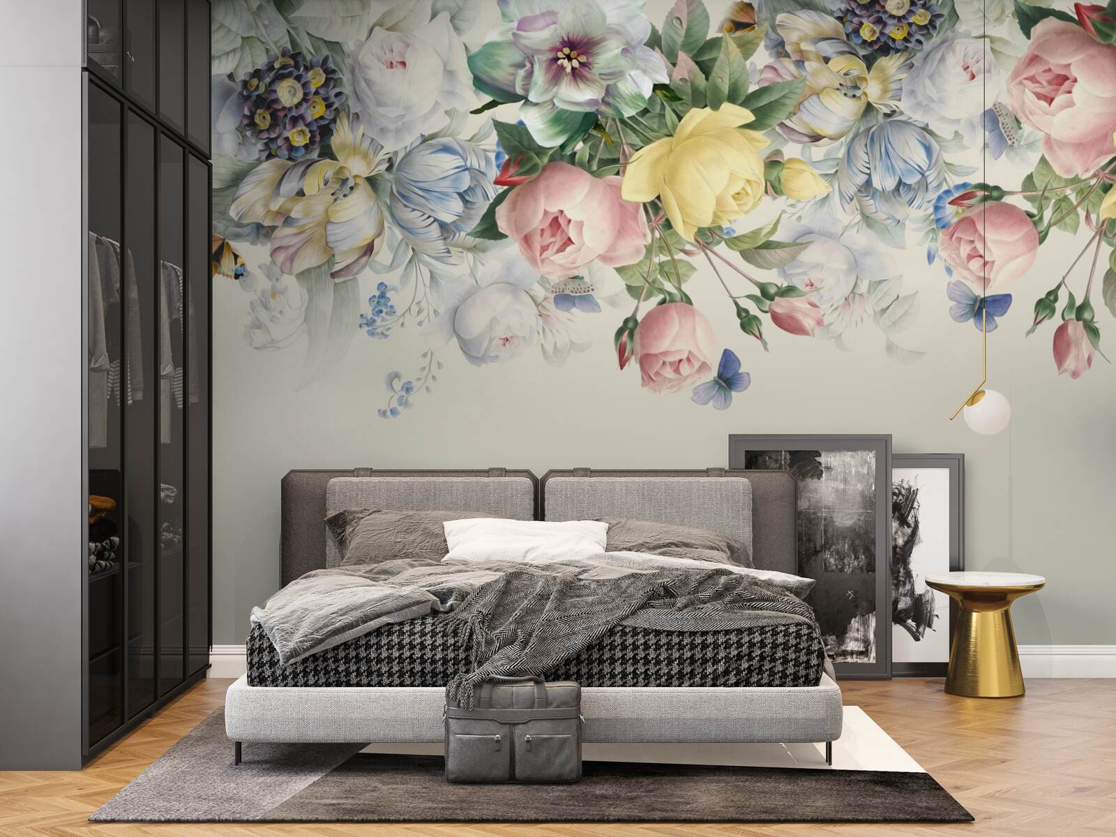 Fototapeta sada ružových kvetov