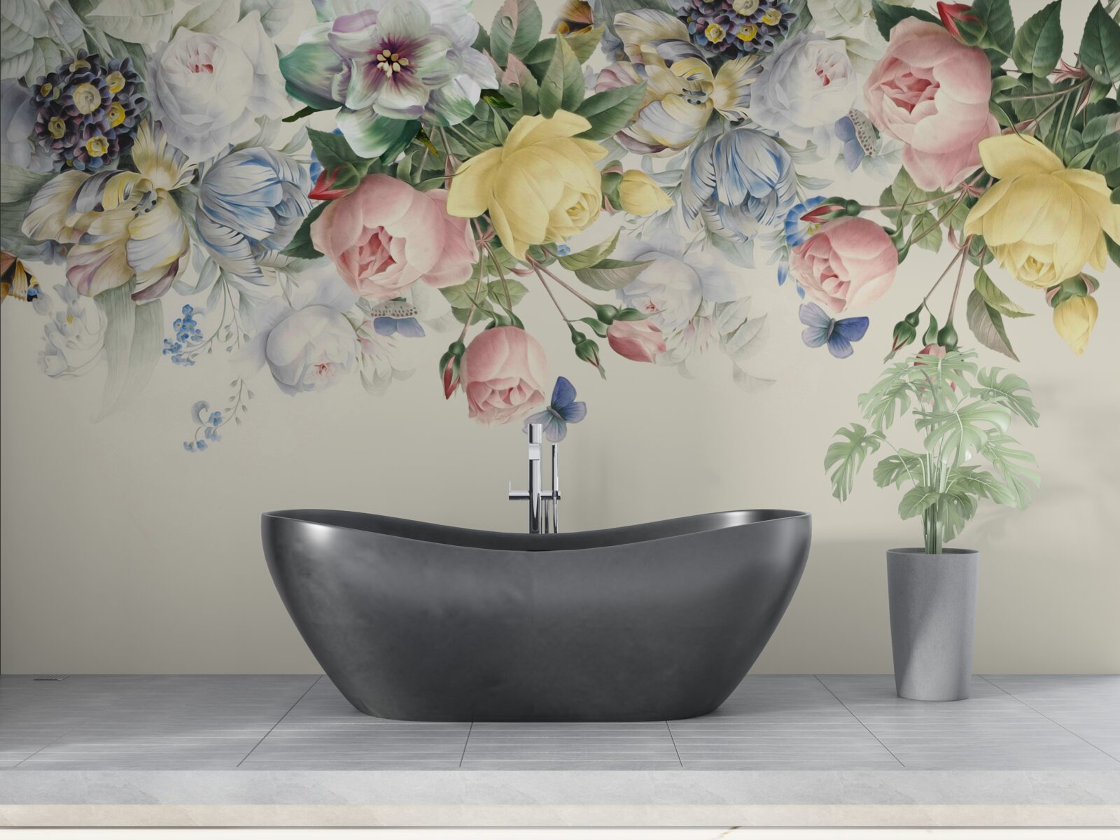 Fototapeta sada ružových kvetov