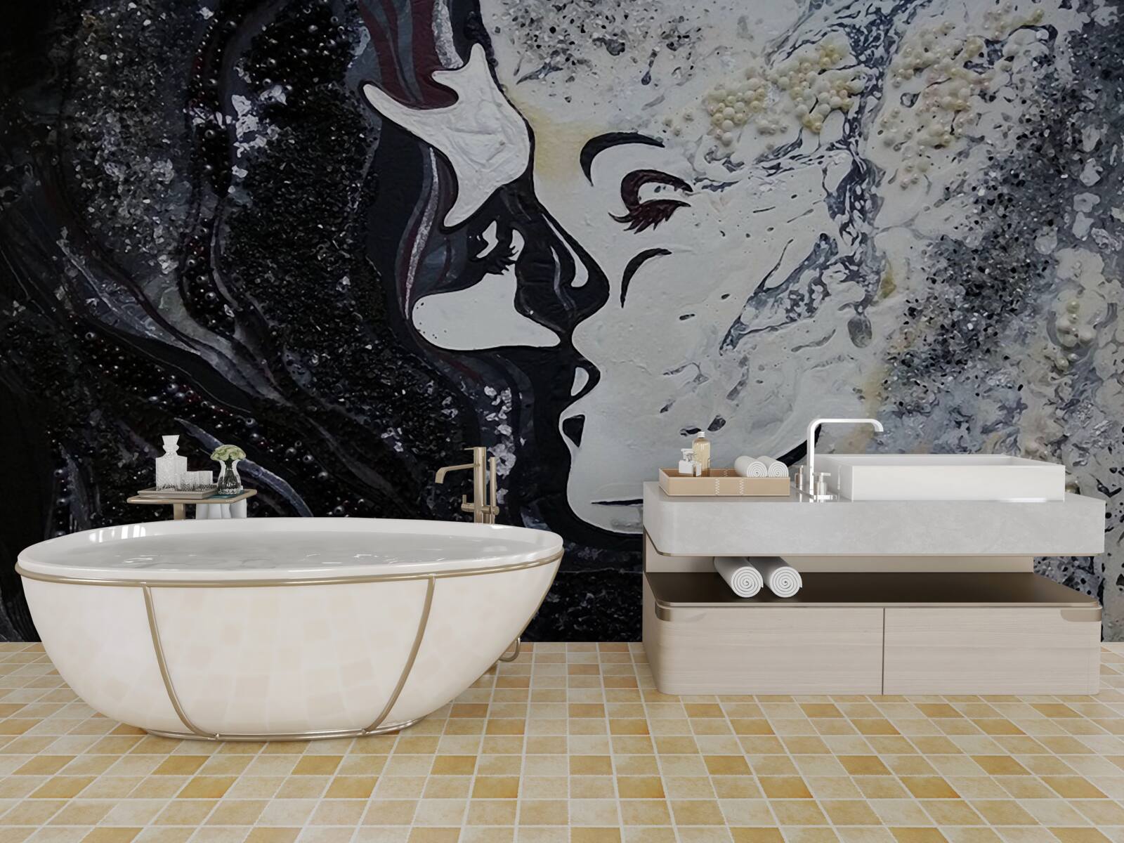 Fototapeta bozk vášne na stene