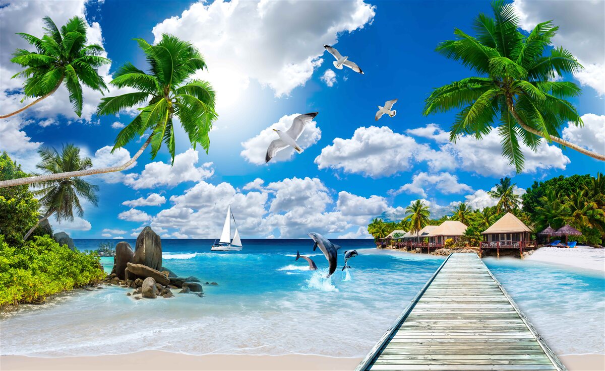 Fototapeta kúsok neba na stene