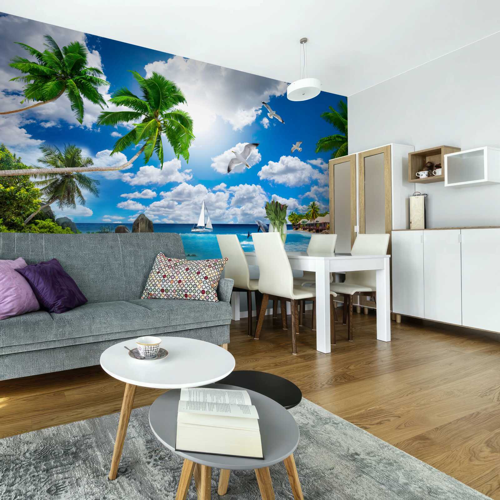 Fototapeta kúsok neba na stene