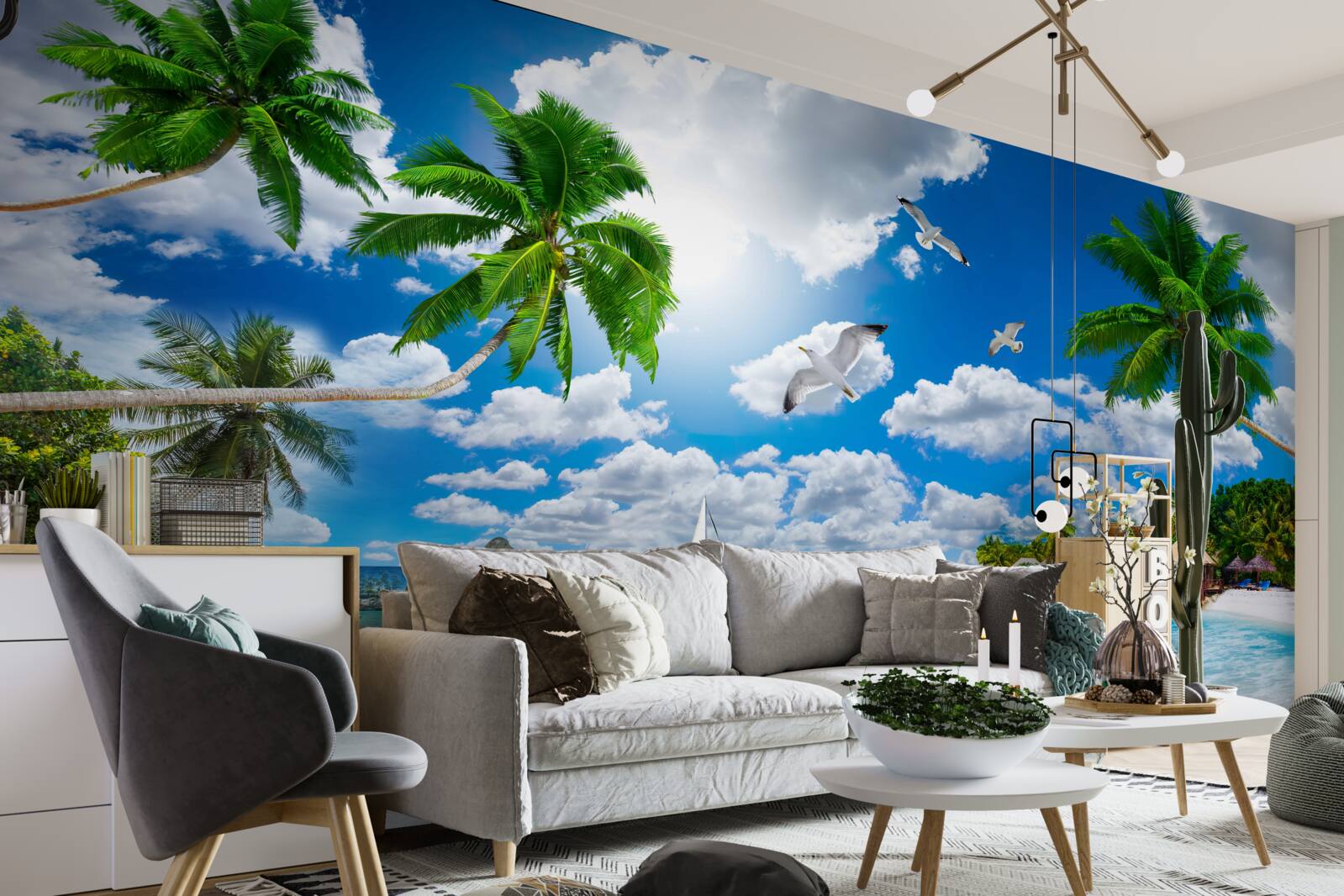 Fototapeta kúsok neba na stene