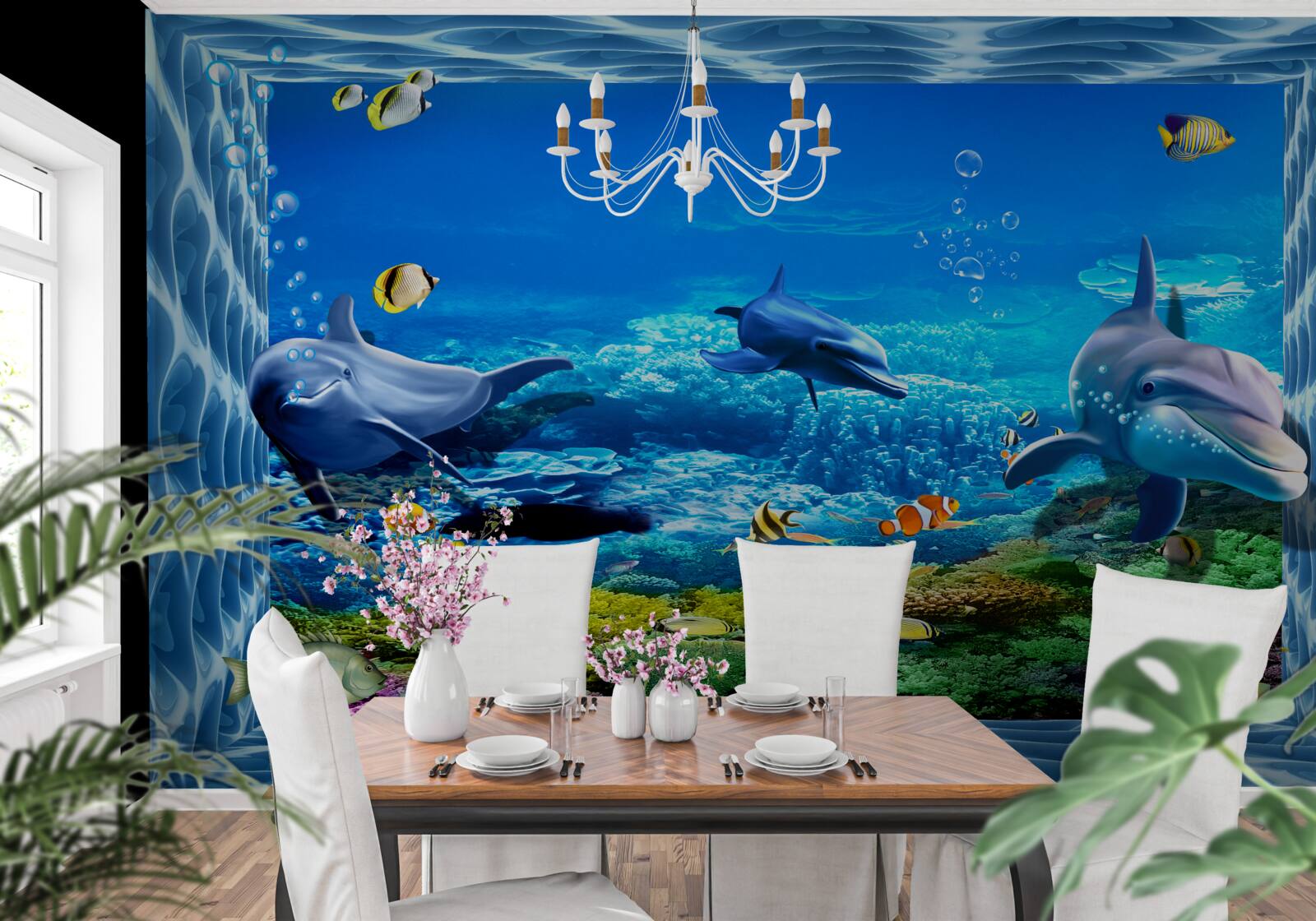 Fototapeta delfíny vo vodnej zoo