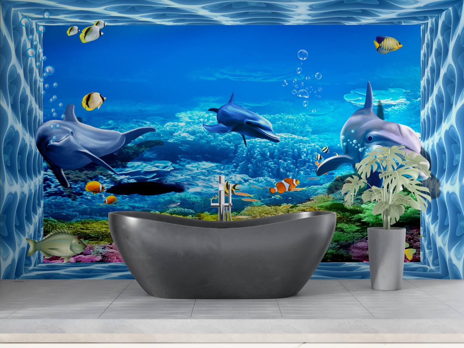 Fototapeta delfíny vo vodnej zoo