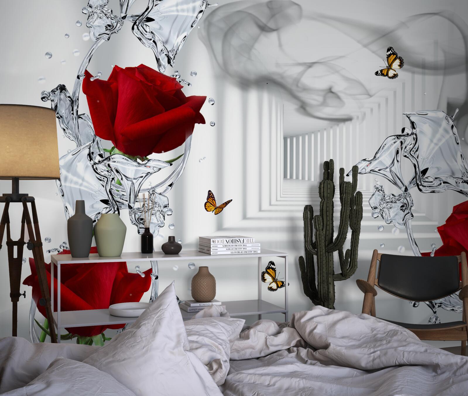 Fototapeta tapety, červené a biele