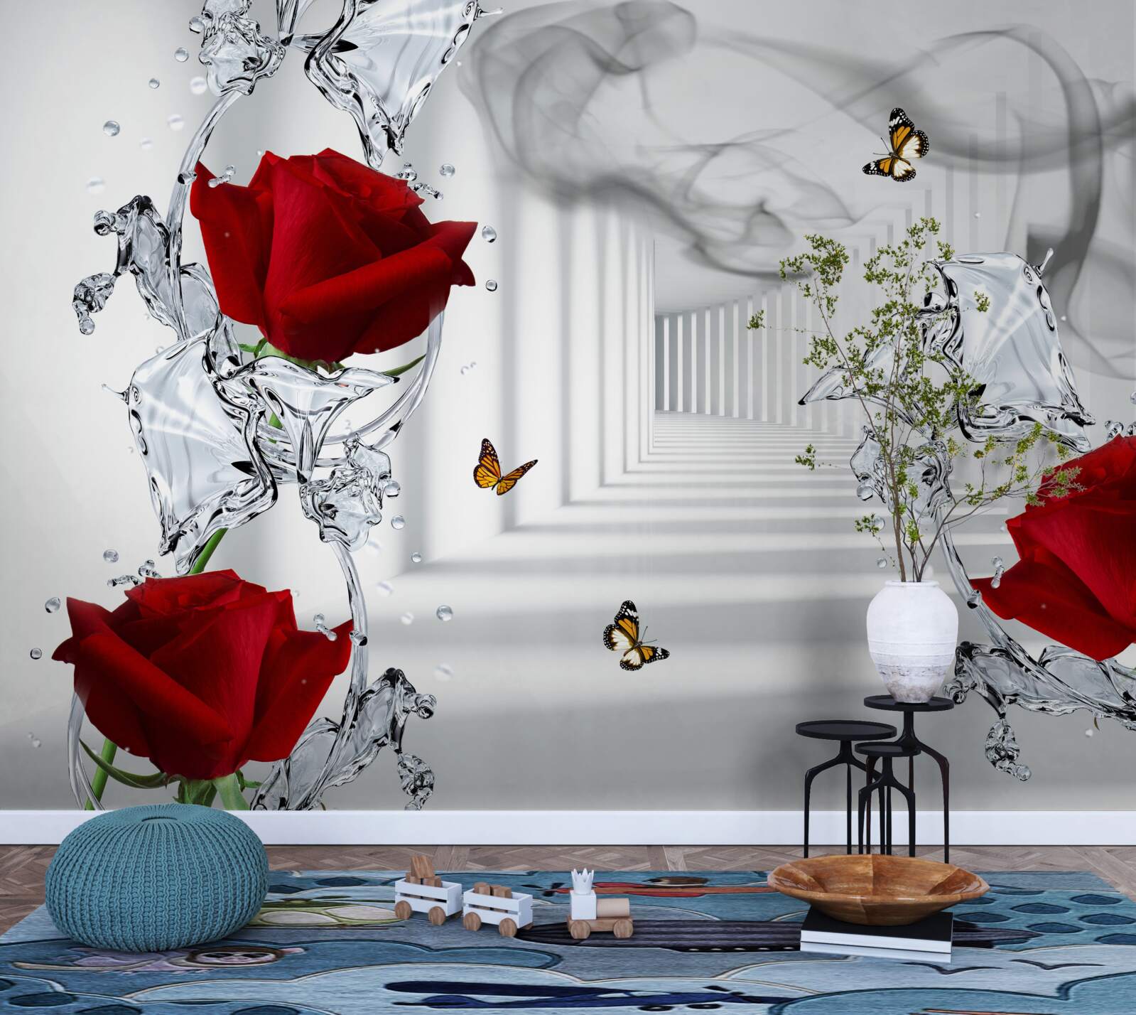 Fototapeta tapety, červené a biele