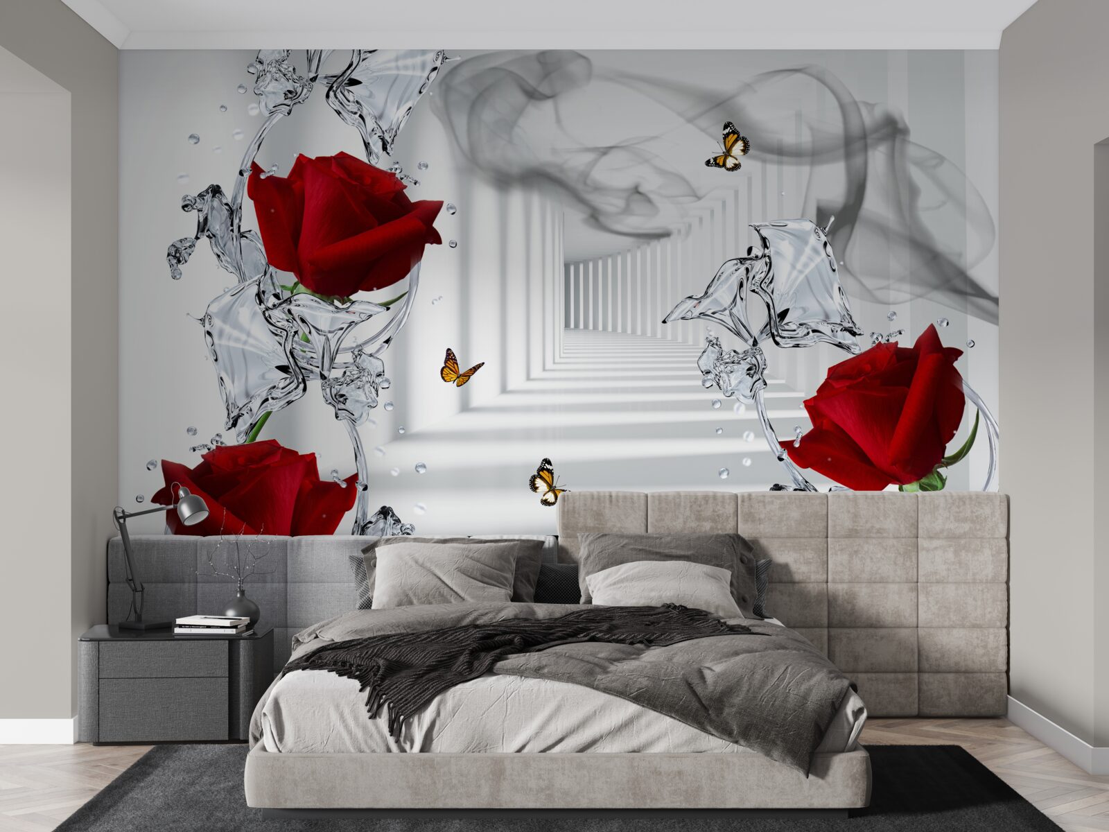 Fototapeta tapety, červené a biele