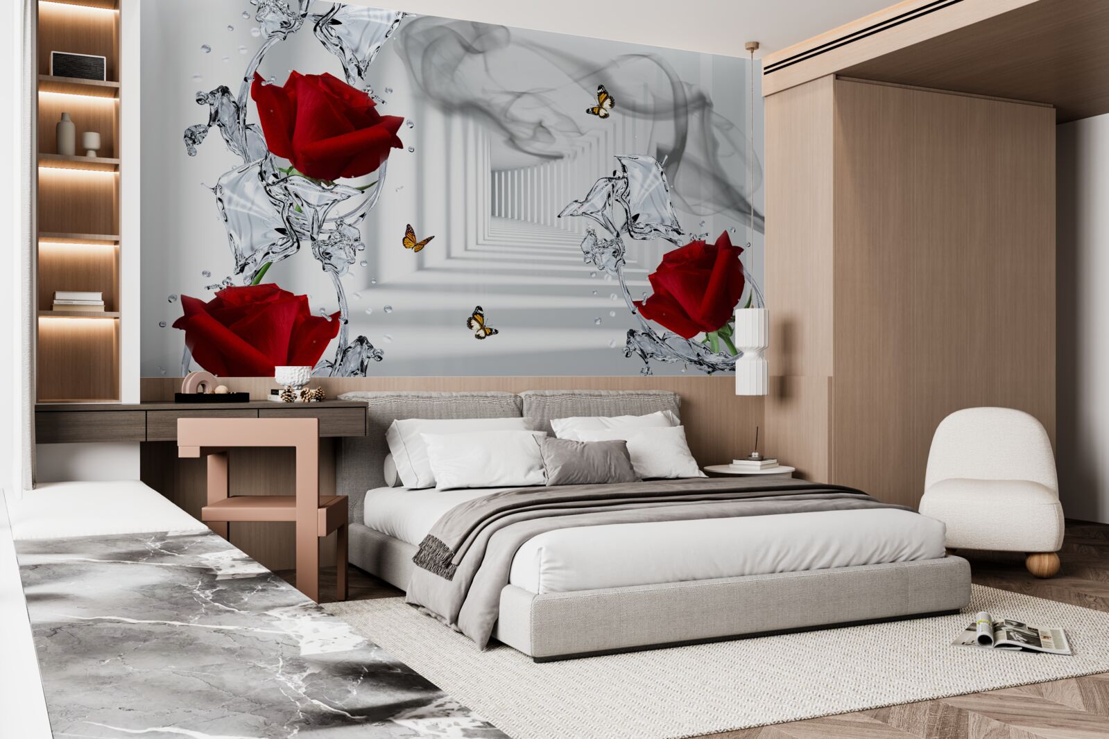 Fototapeta tapety, červené a biele