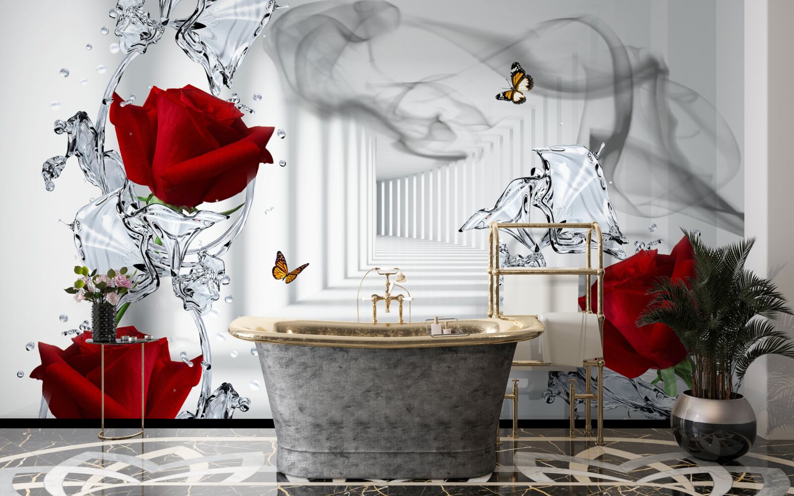 Fototapeta tapety, červené a biele