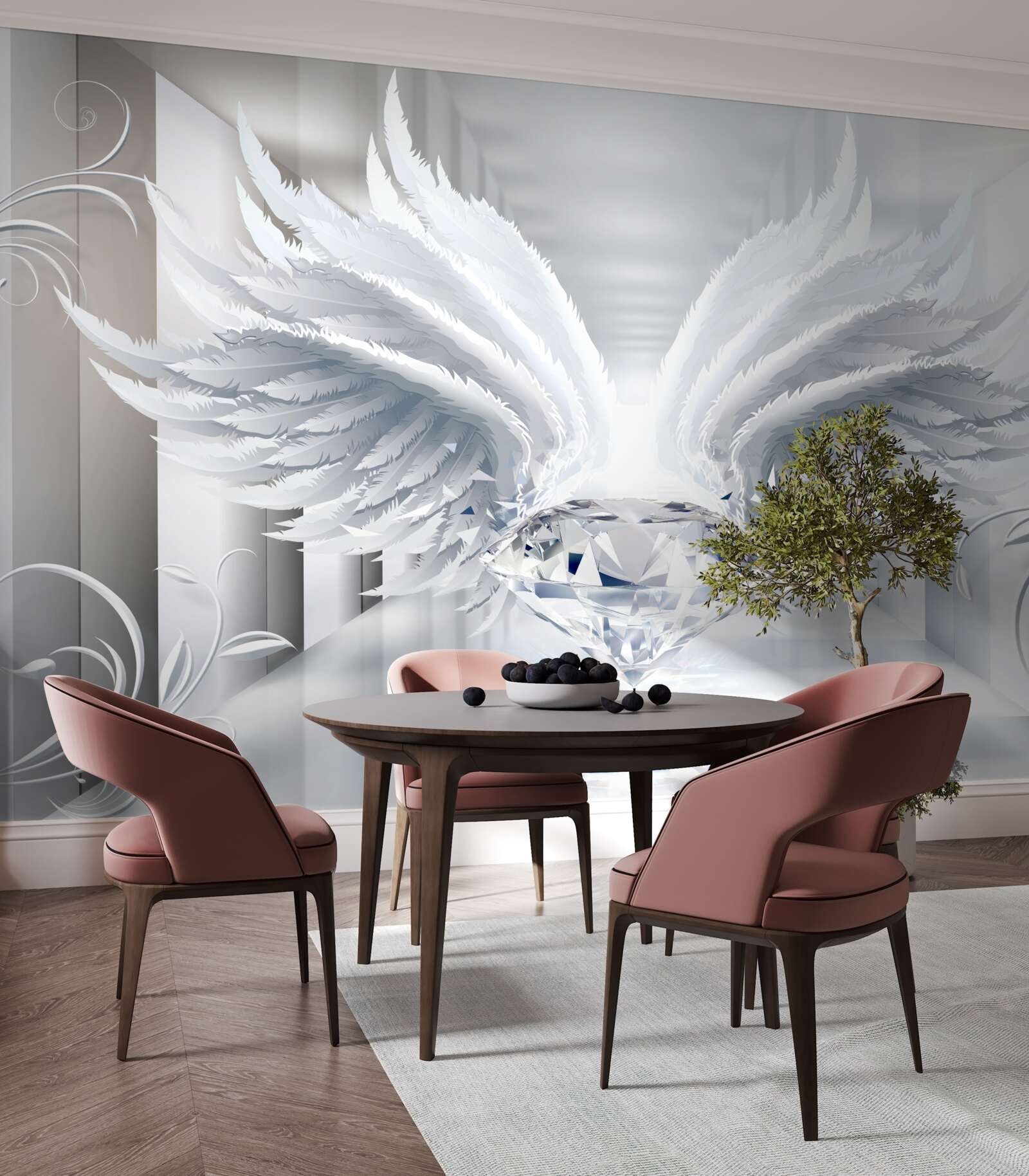 Fototapeta Stena, pierko a biela farba