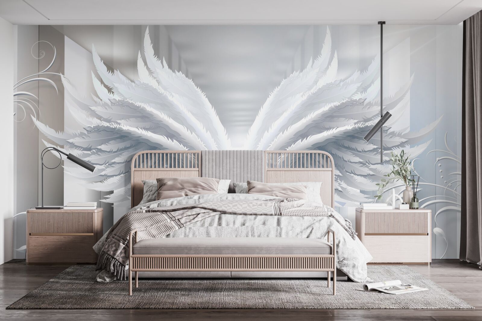 Fototapeta Stena, pierko a biela farba