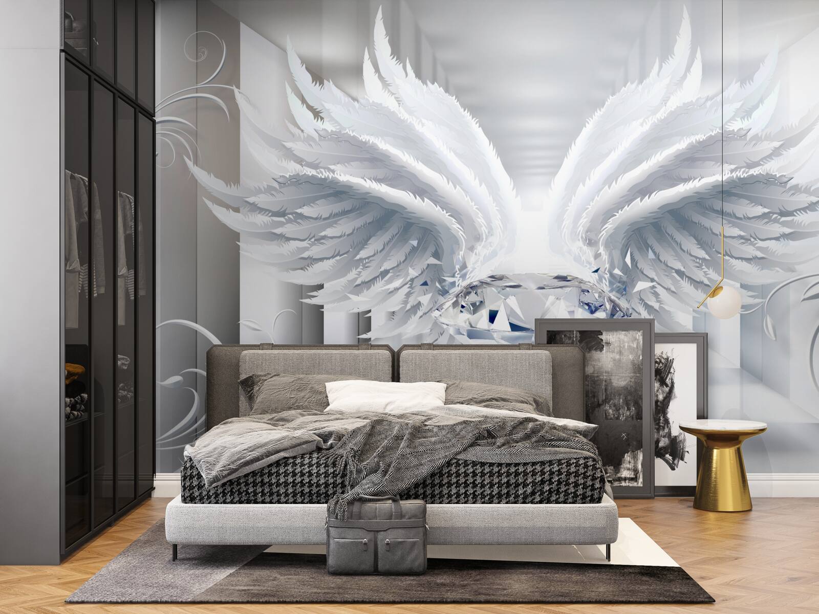 Fototapeta Stena, pierko a biela farba