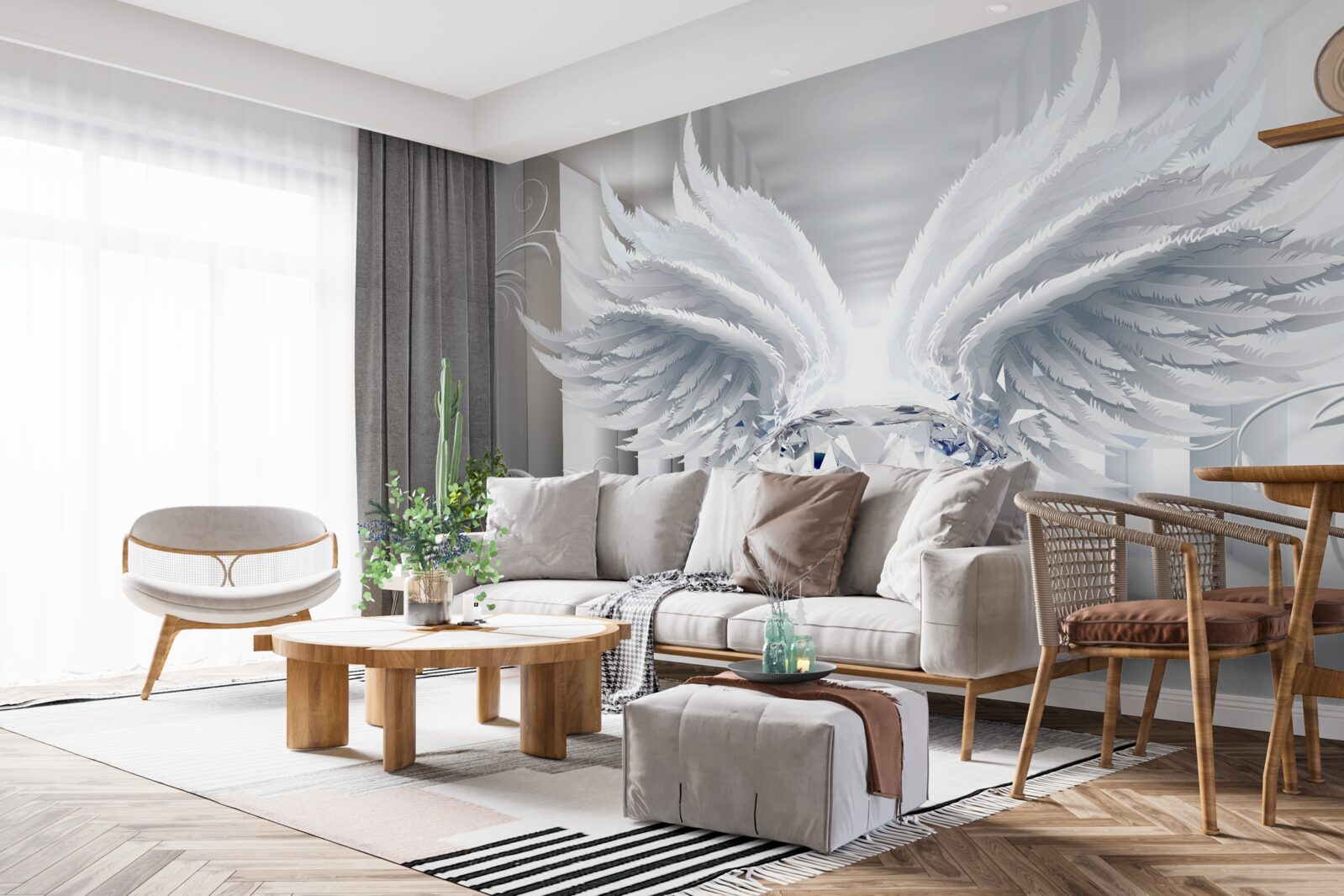 Fototapeta Stena, pierko a biela farba