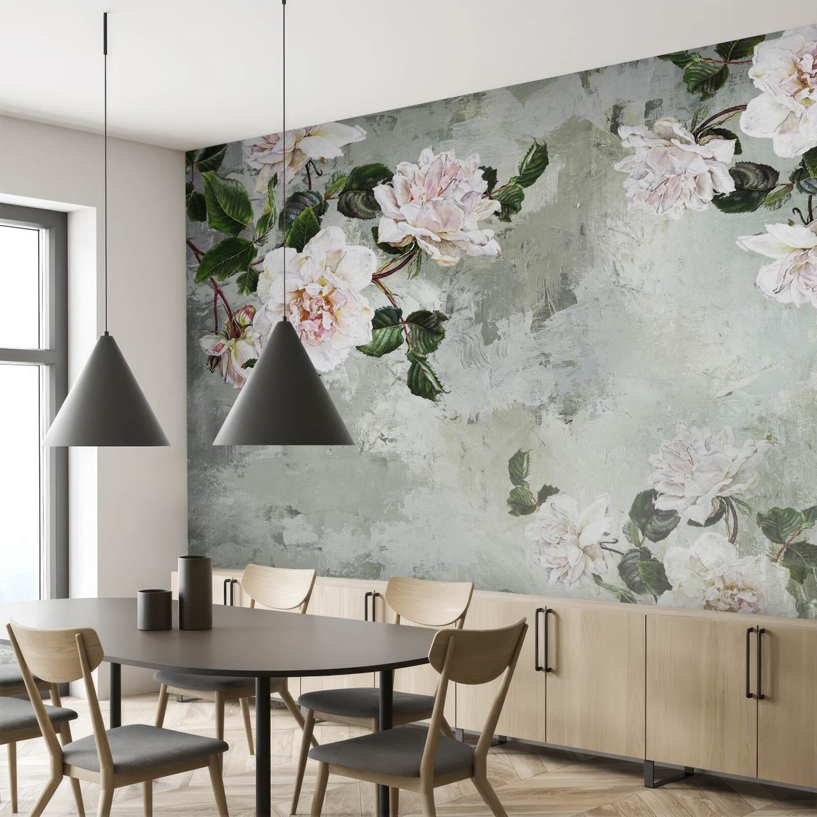 Fototapeta kvet pri stene