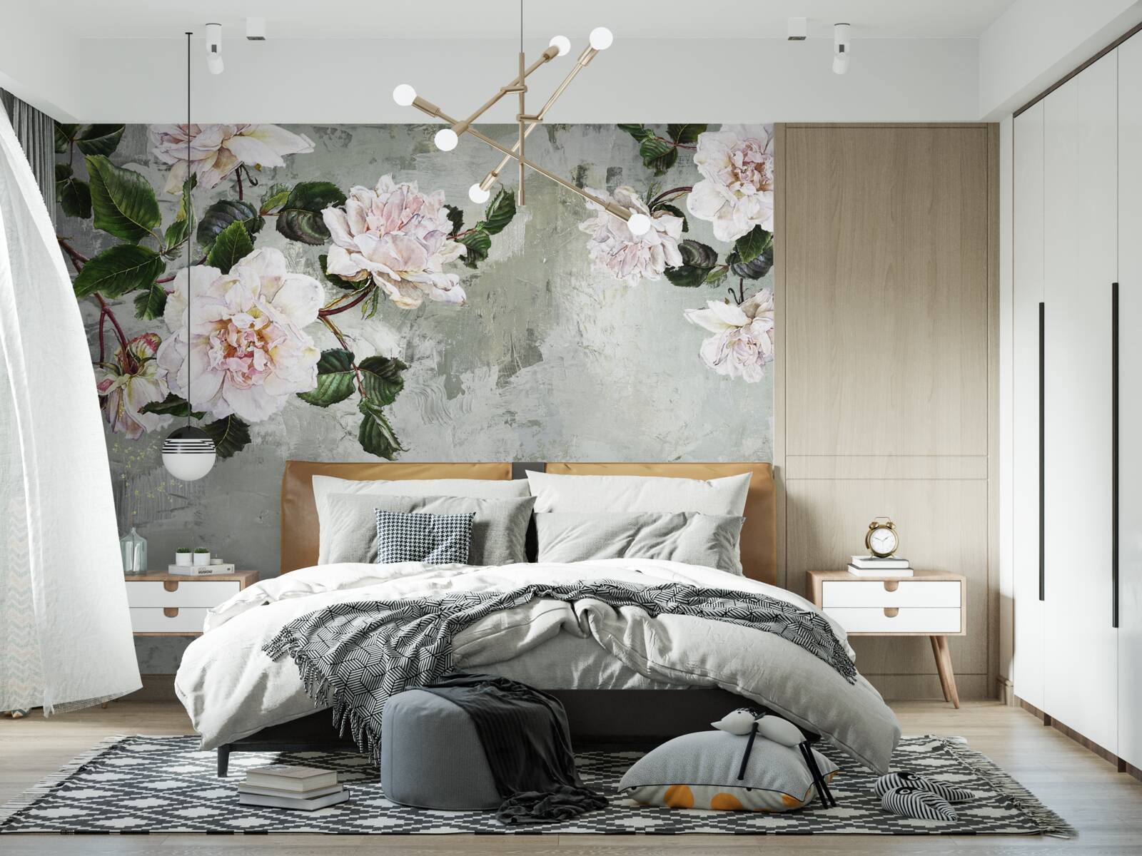 Fototapeta kvet pri stene