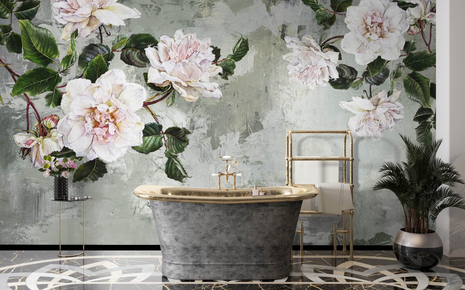 Fototapeta kvet pri stene