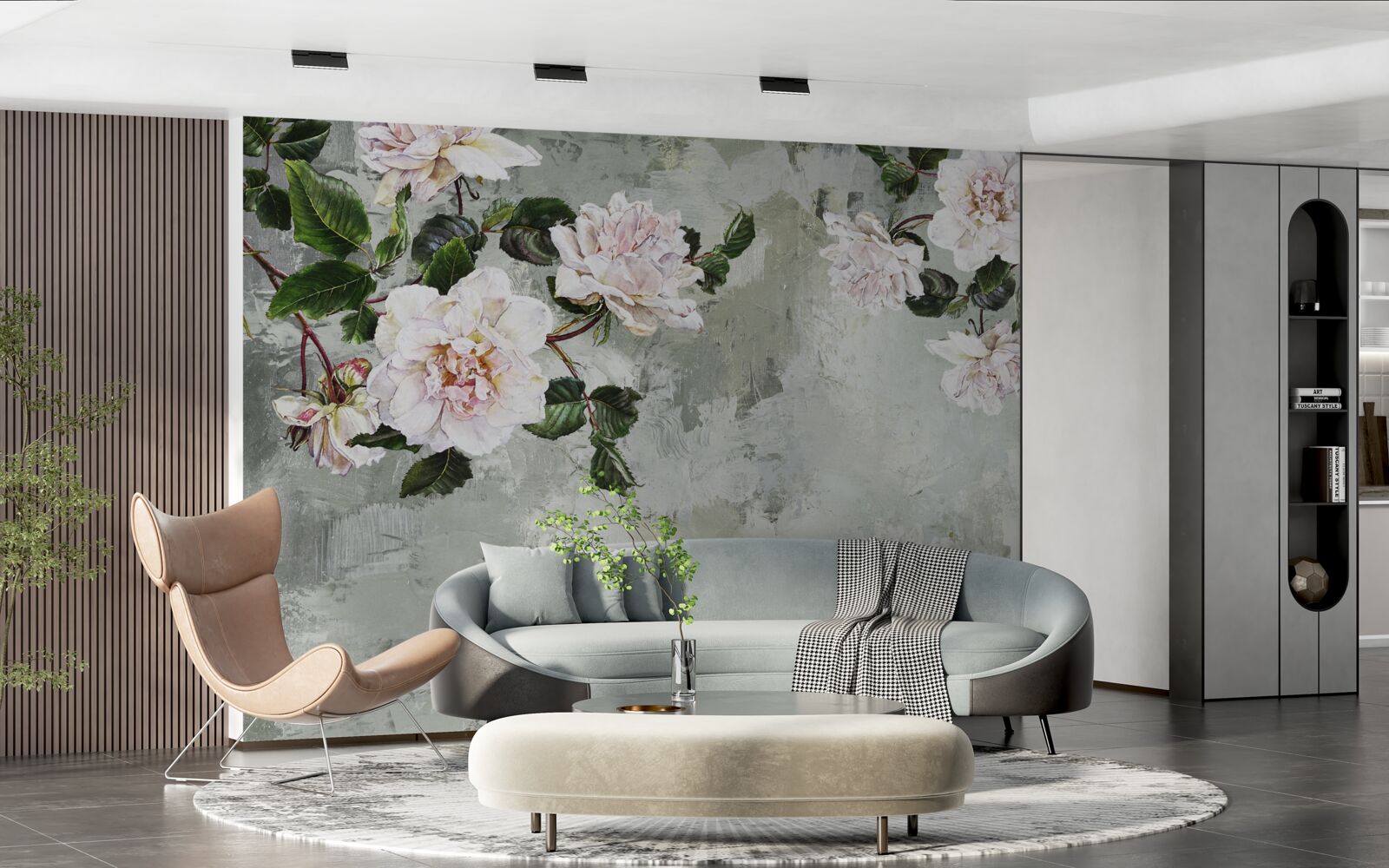 Fototapeta kvet pri stene