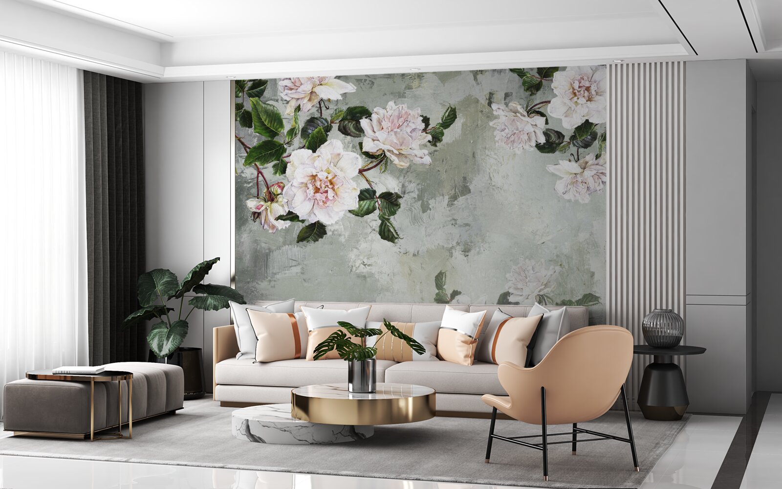 Fototapeta kvet pri stene