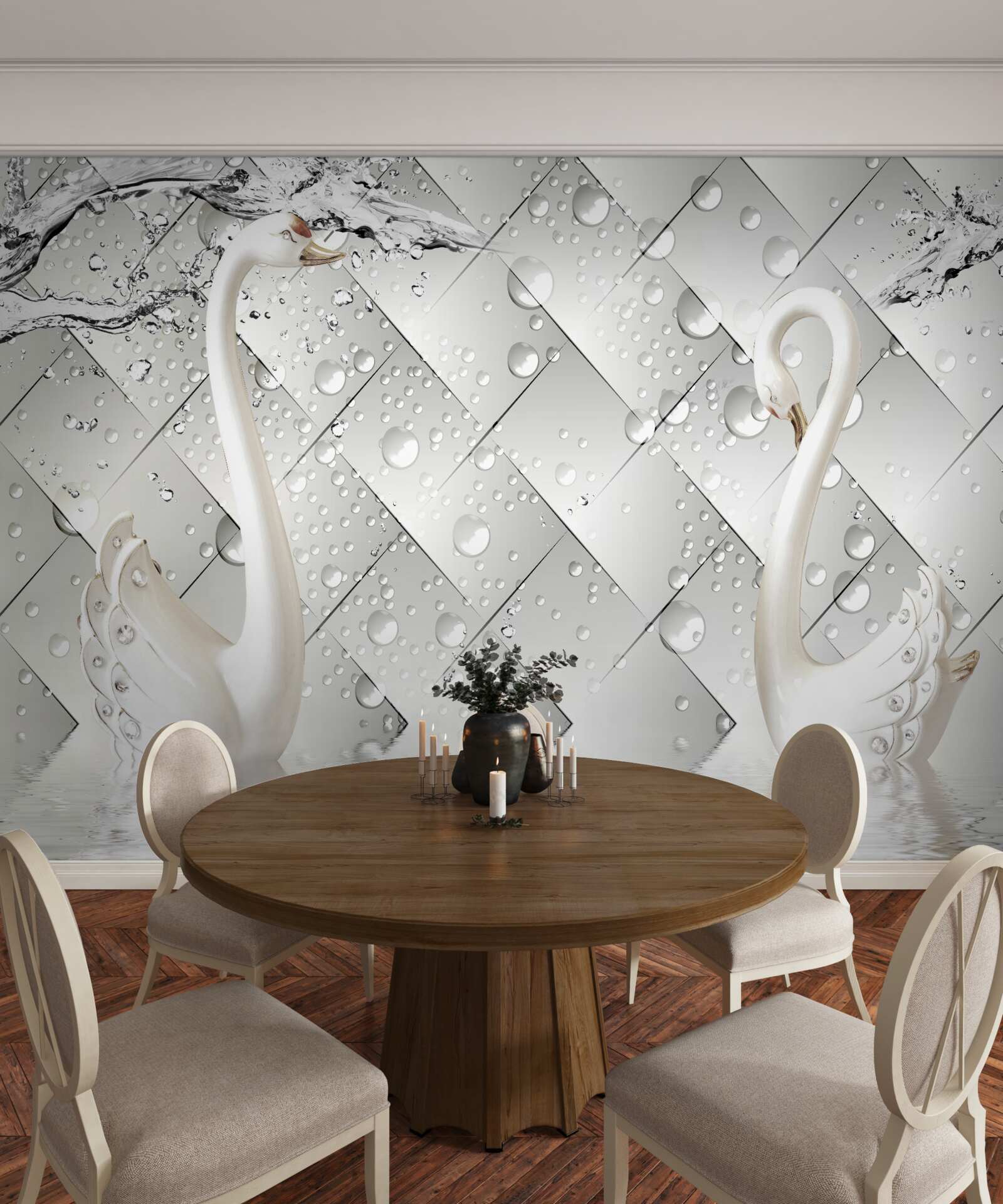 Fototapeta biela stena a tapety