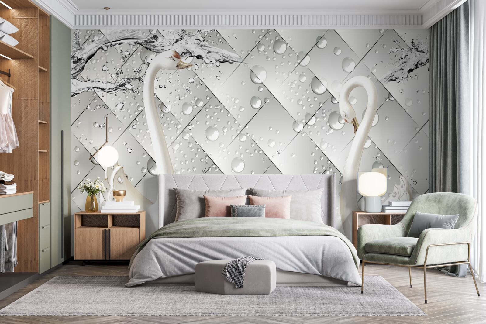 Fototapeta biela stena a tapety