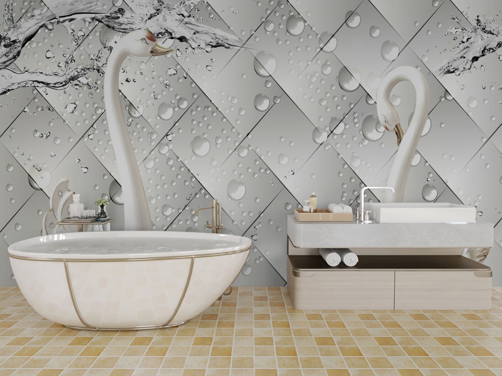 Fototapeta biela stena a tapety