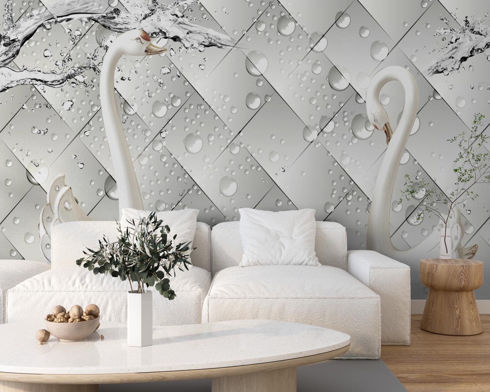 Fototapeta biela stena a tapety