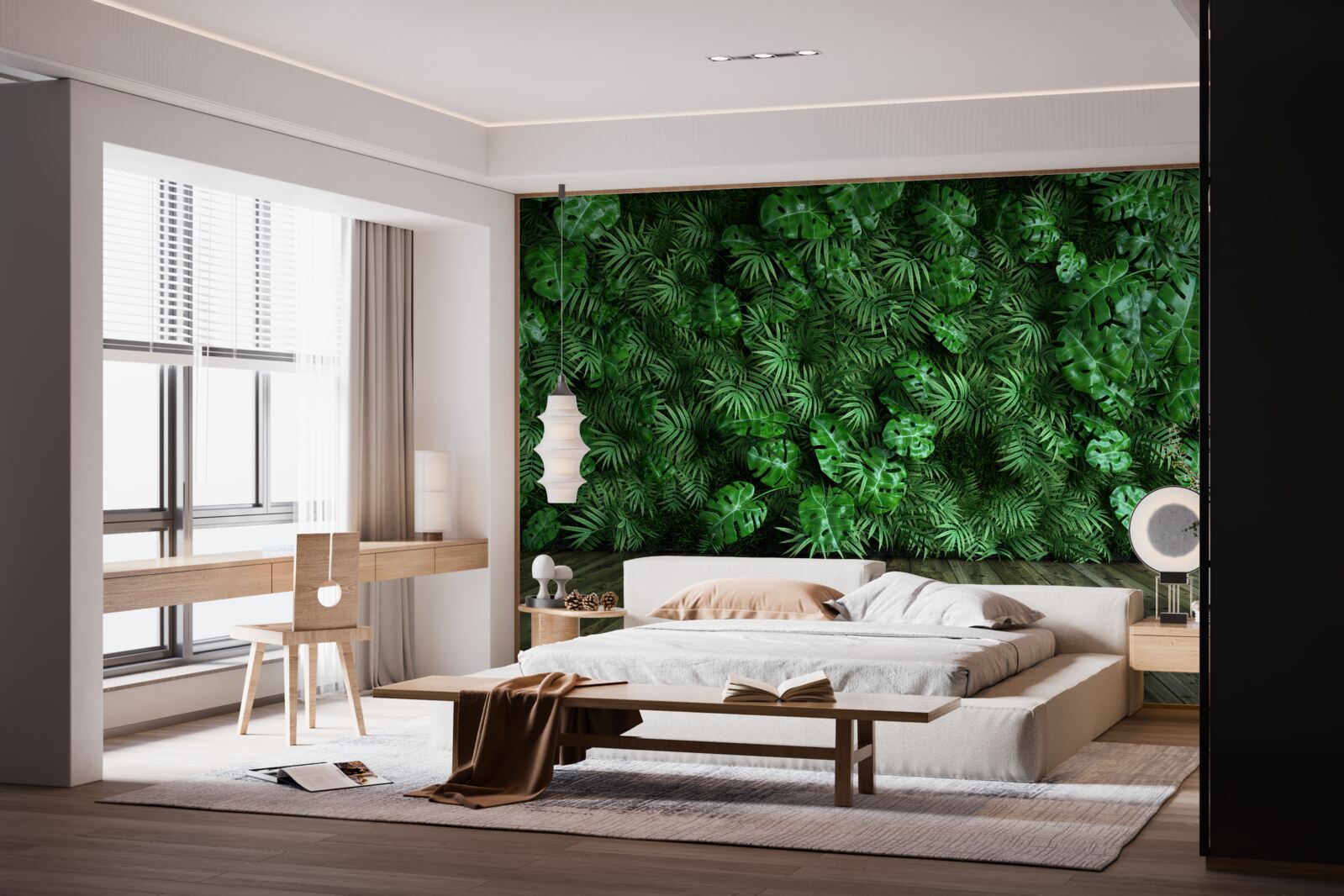 Fototapeta zelená farba, rastliny a listy