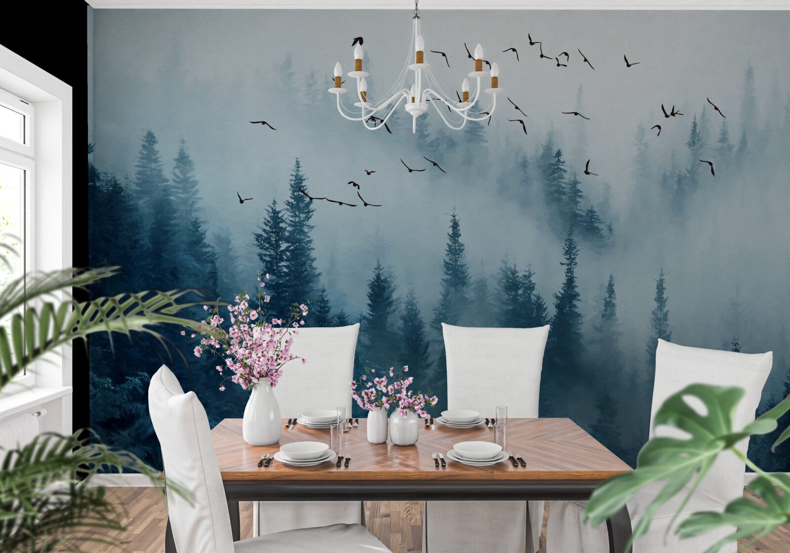 Fototapeta hmlový les