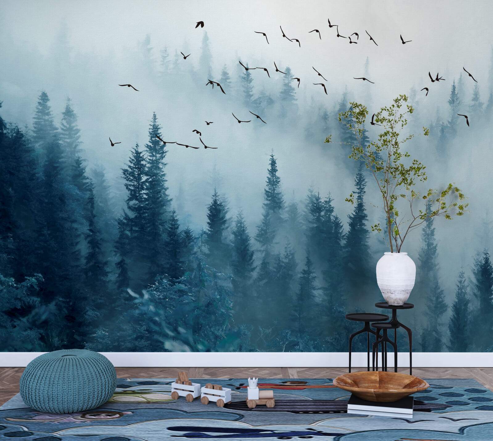 Fototapeta hmlový les