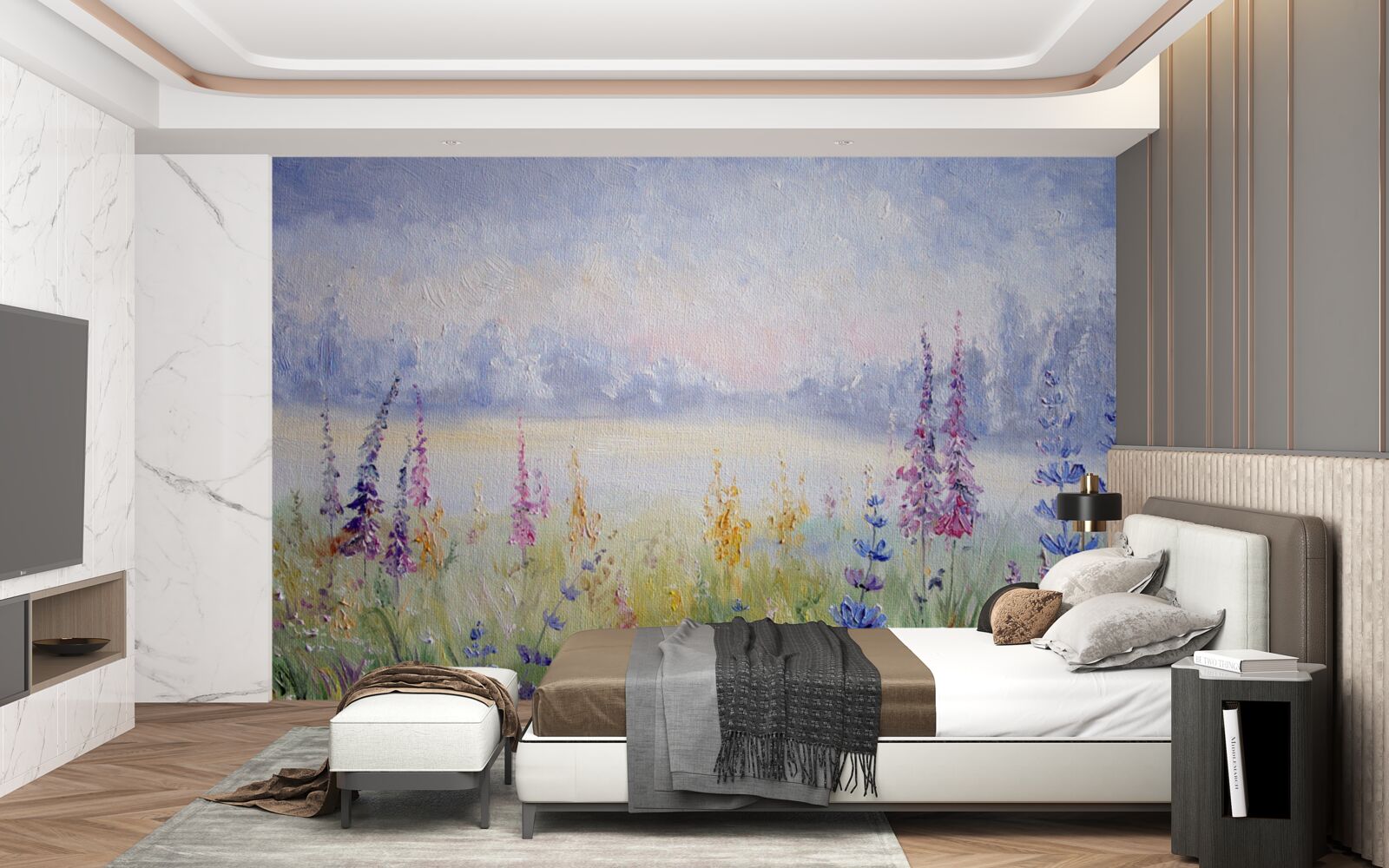 Fototapeta pole s levanduľou