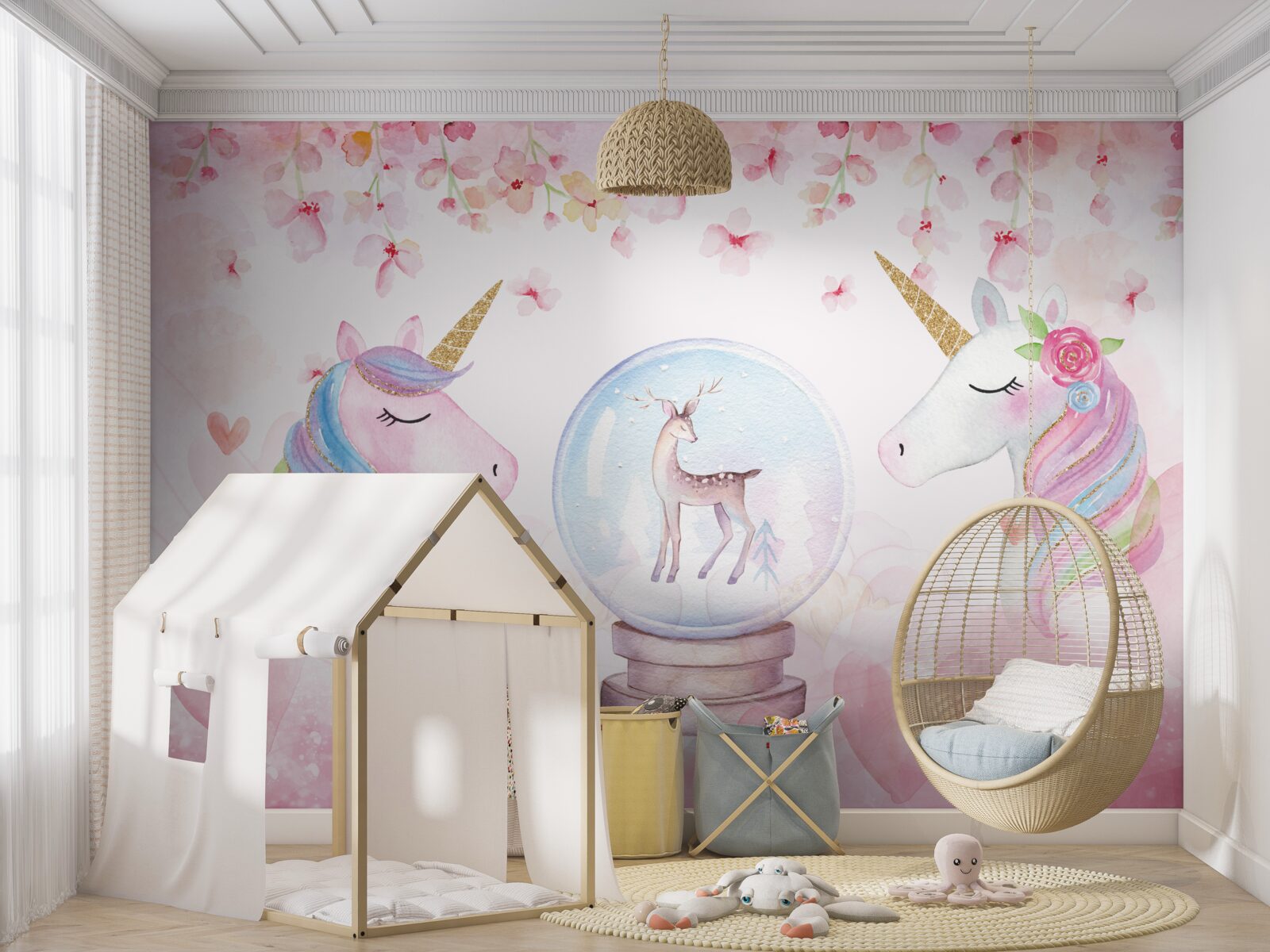 Fototapeta v detskej izbe sú jednorožce
