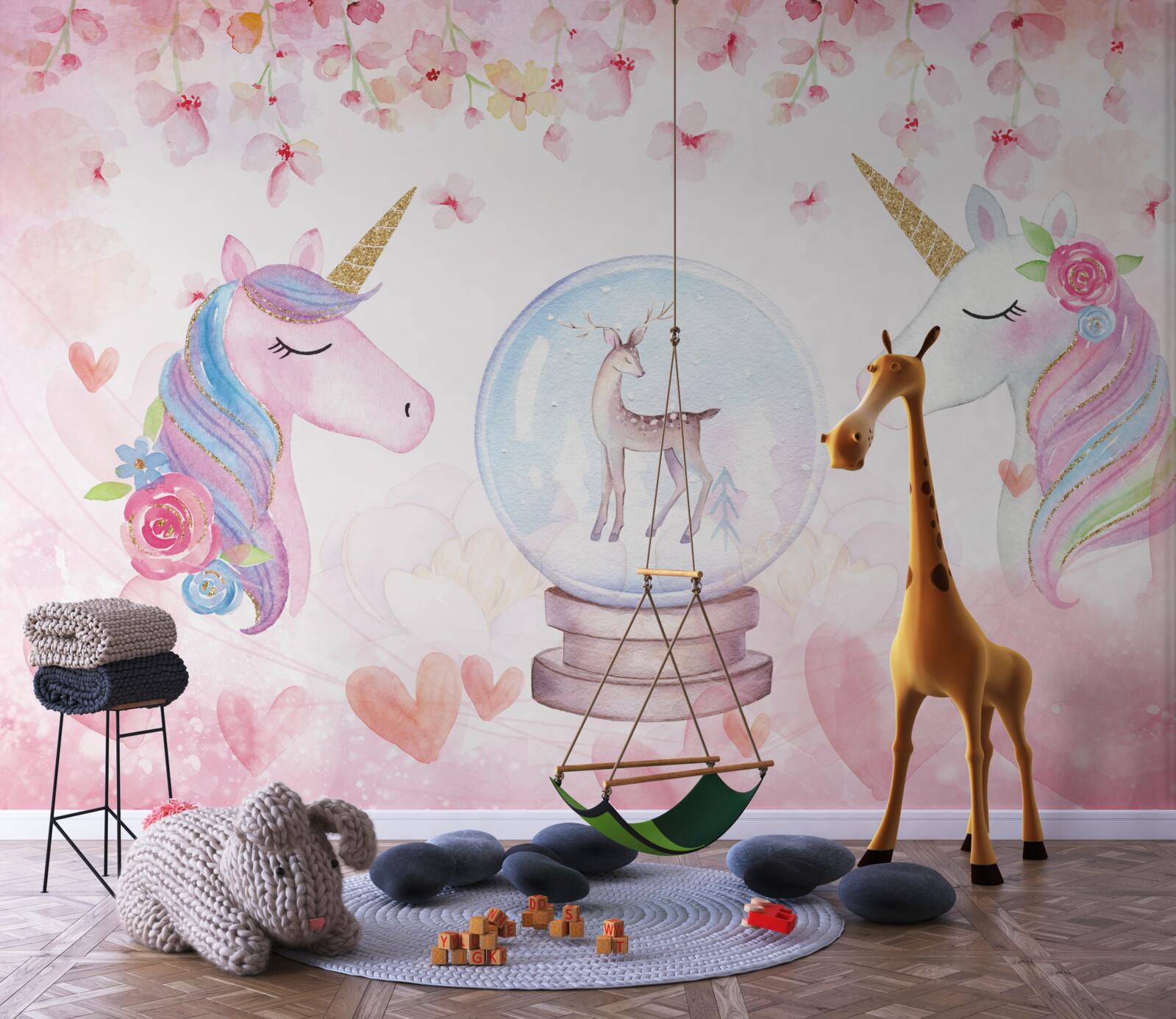 Fototapeta v detskej izbe sú jednorožce