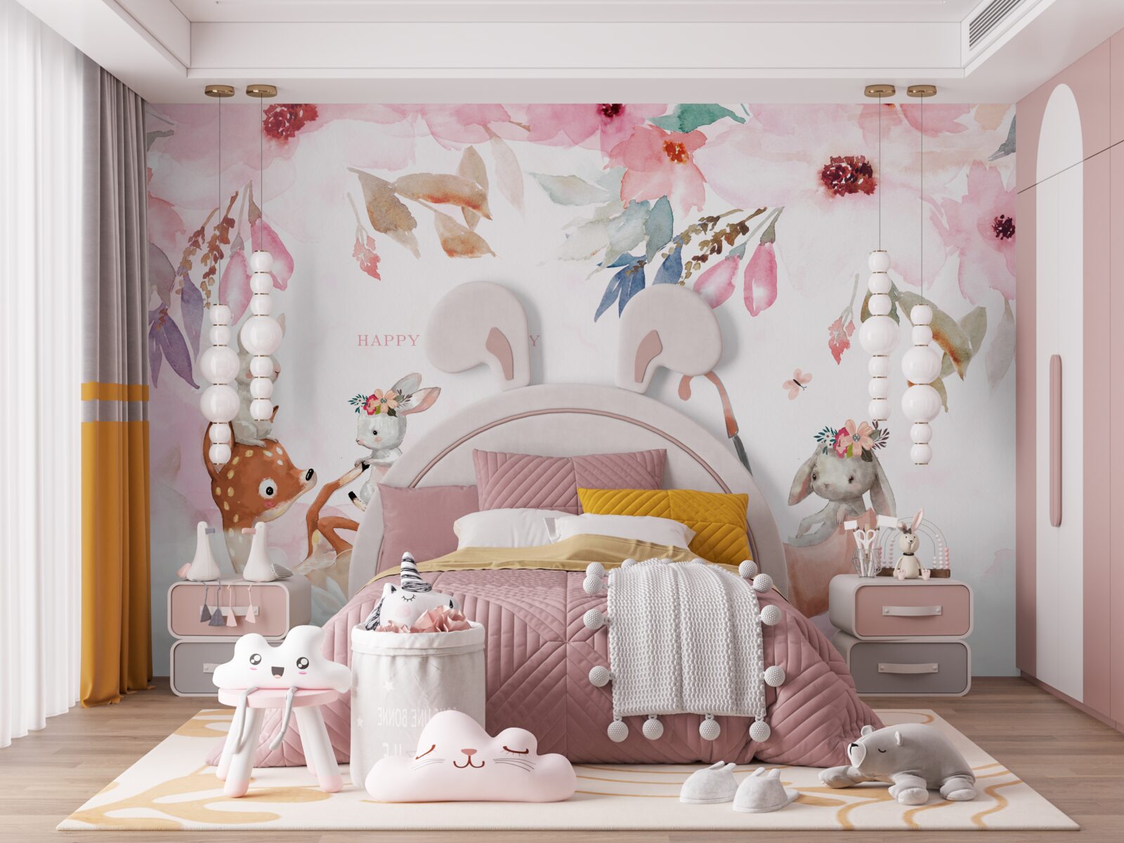 Fototapeta fauna na ružovom pozadí