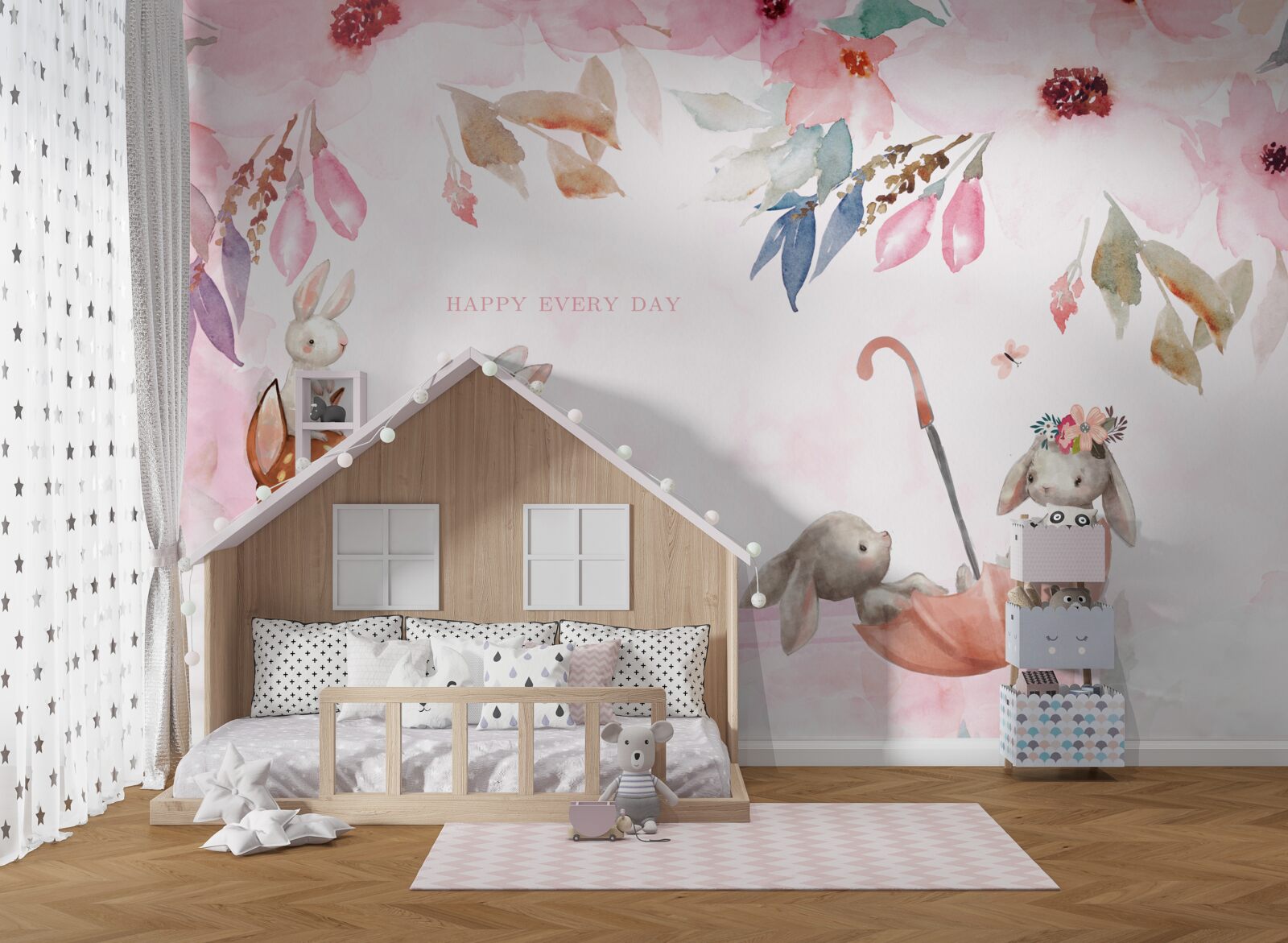 Fototapeta fauna na ružovom pozadí