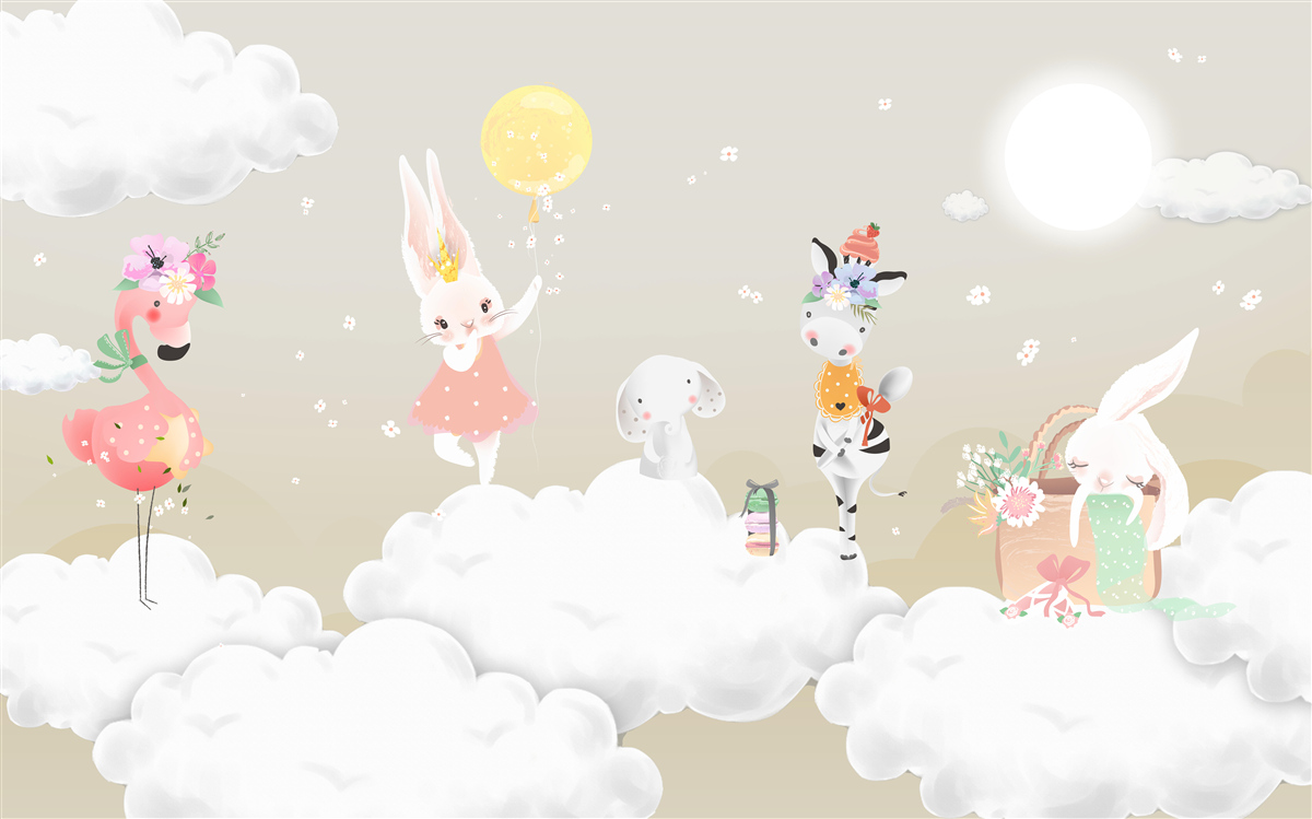 Fototapeta Snehobiele oblaky