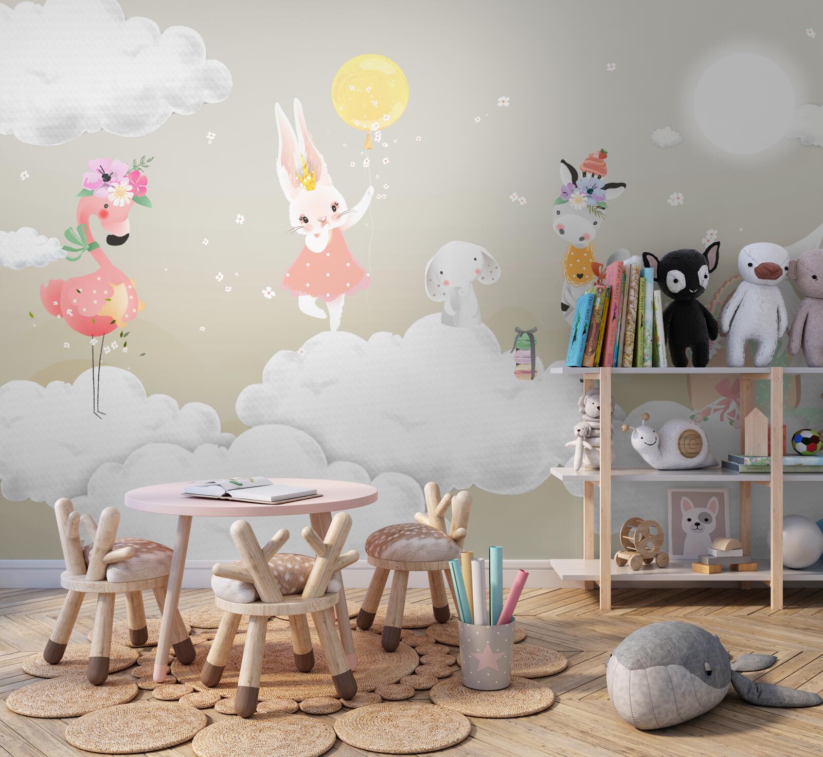 Fototapeta Snehobiele oblaky